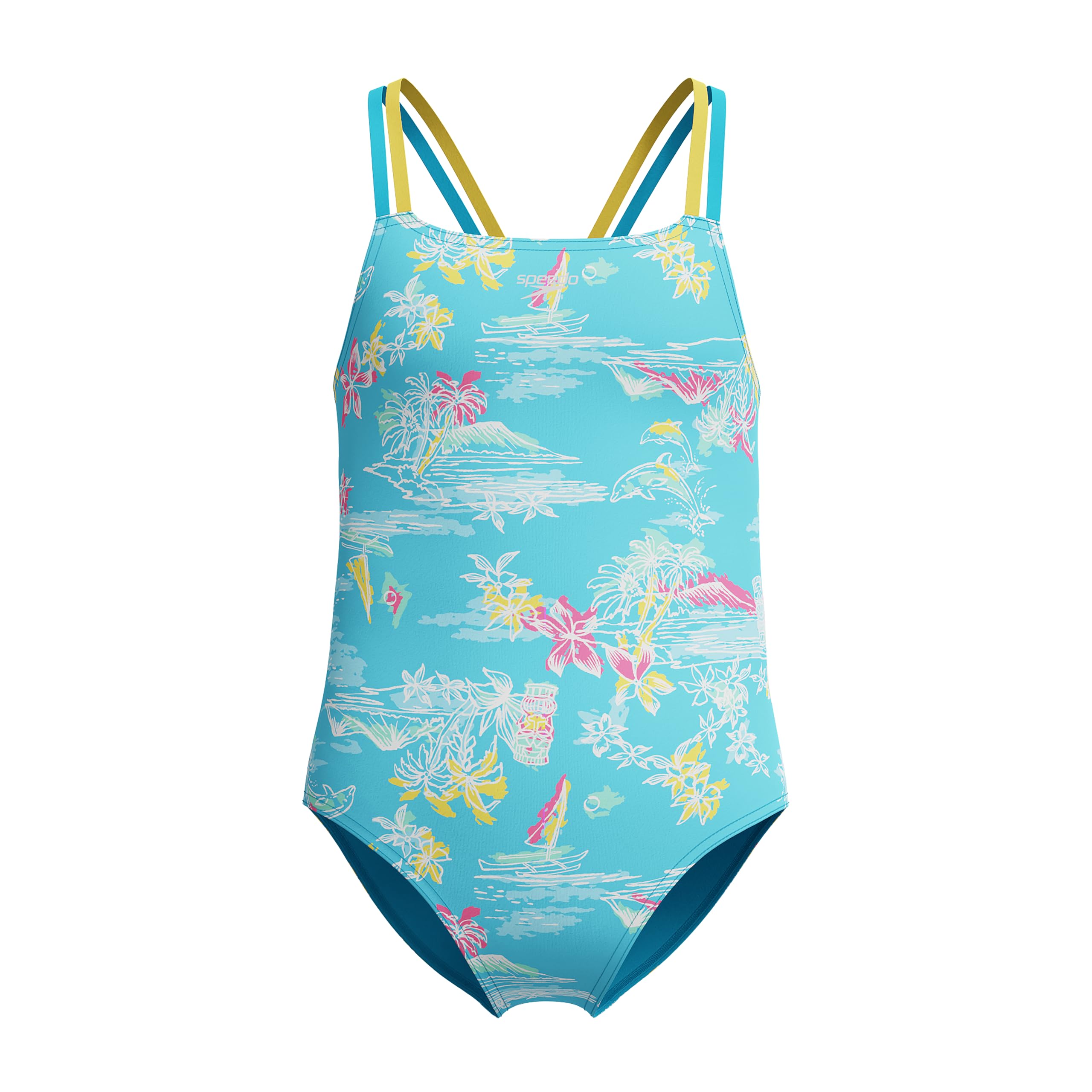 Speedo Girl's Swimsuit One Piece Thin Straps