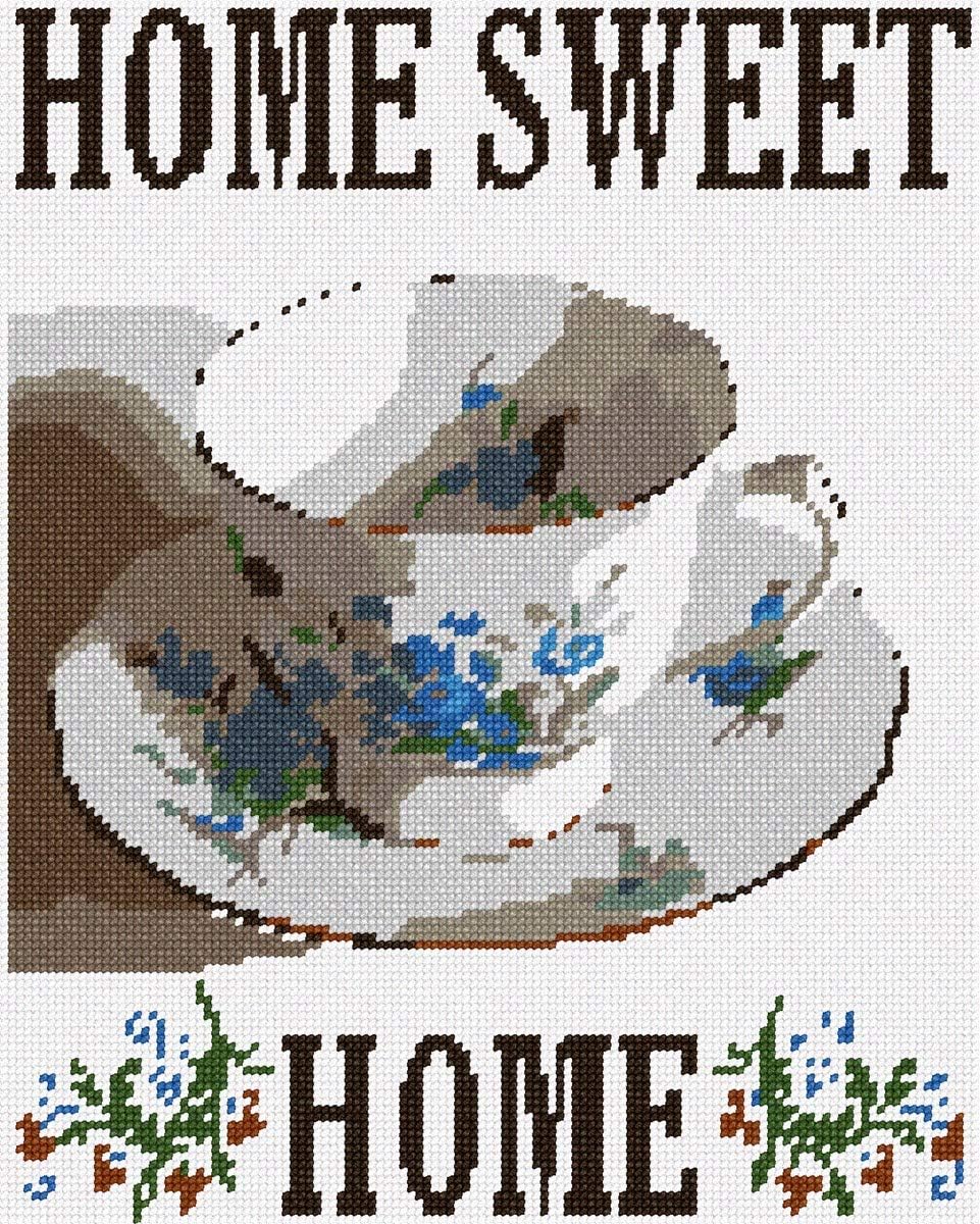 Pepita Needlepoint kit: Home Sweet Home, 9" x 12"