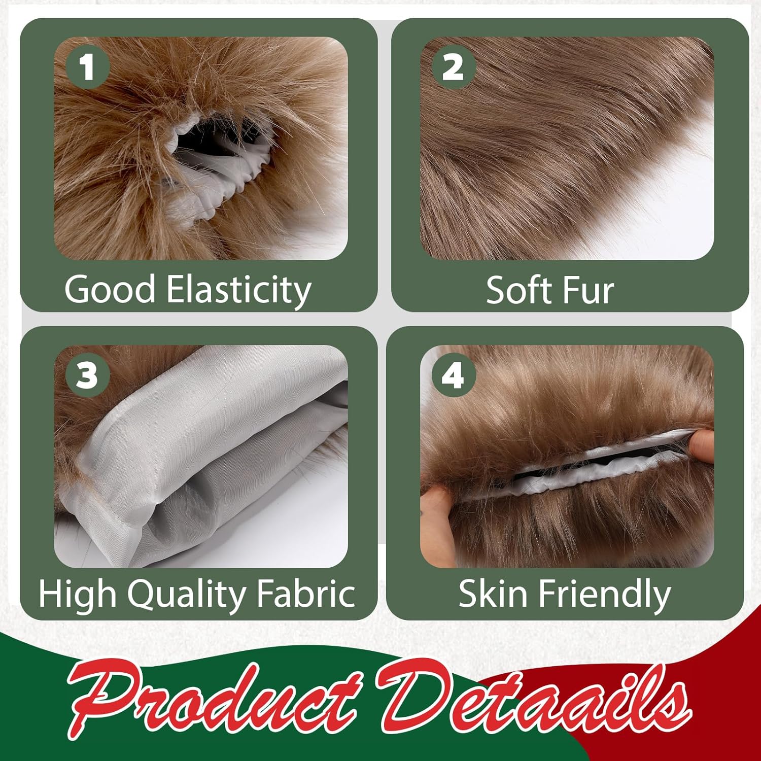 WMG Furry Faux Fur Leg Warmers For Women Fur Long Boot Covers Fluffy and Stretchy Leg Warmers For Christmas Cosplay - Image 7