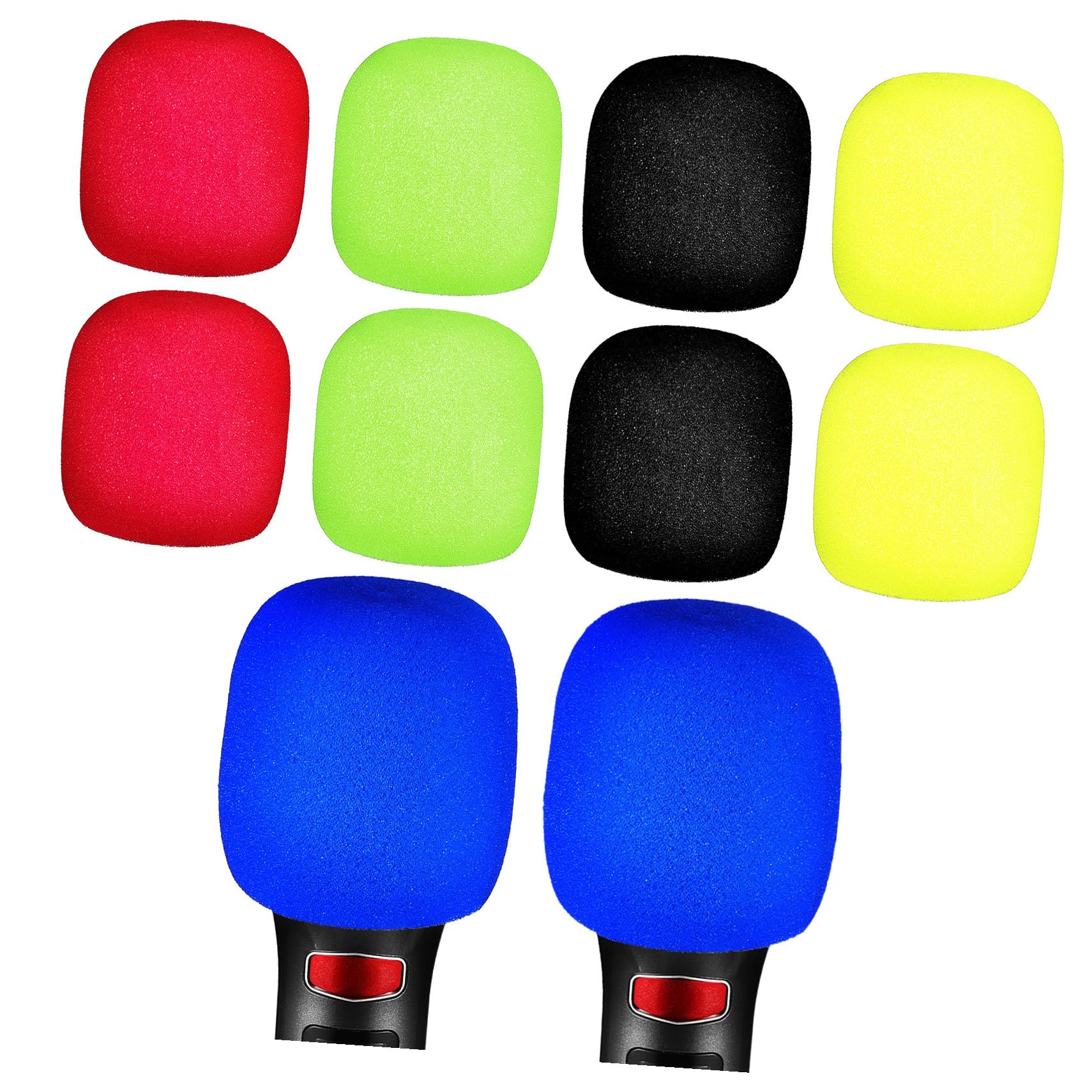 Bonnette Microphone en Mousse Épaisse 10 Pièces pour Micro Ktv
