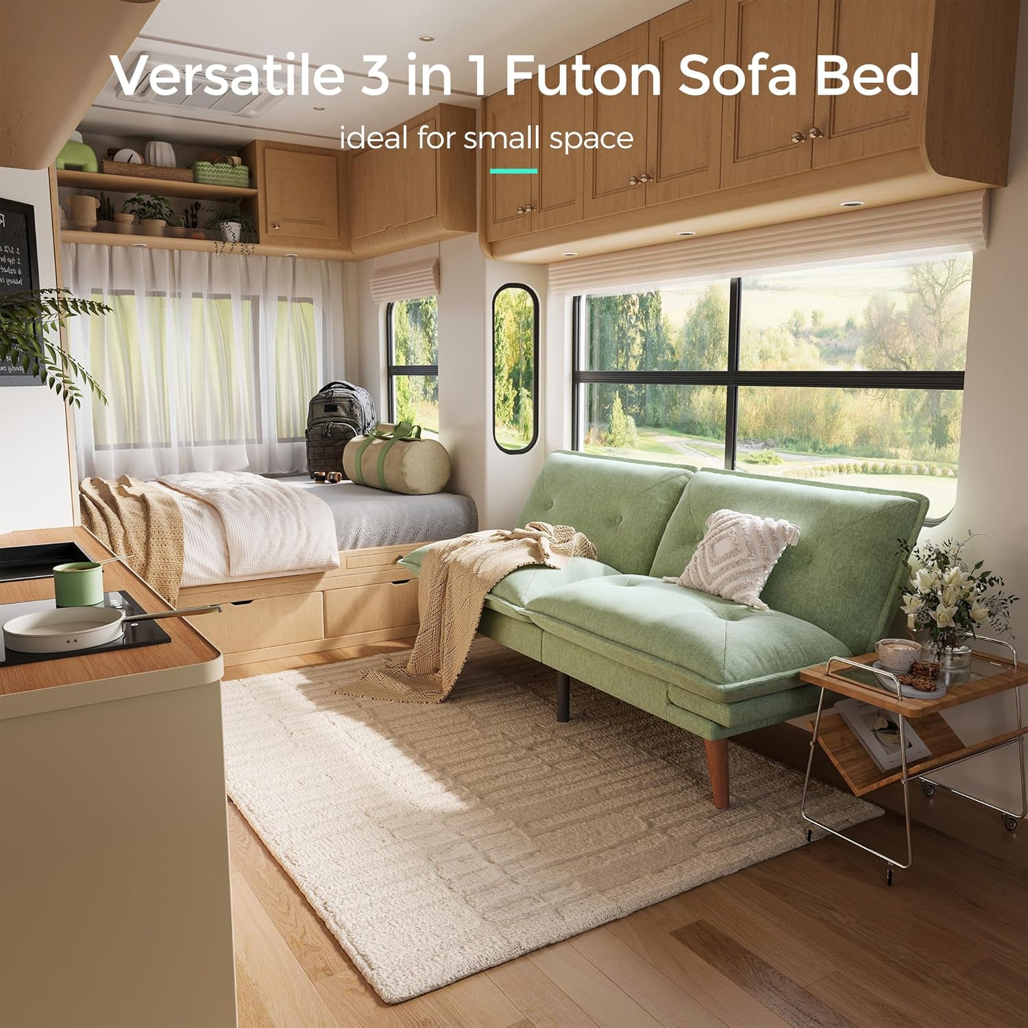 LINSY HOME Futon Sofa Bed, 70