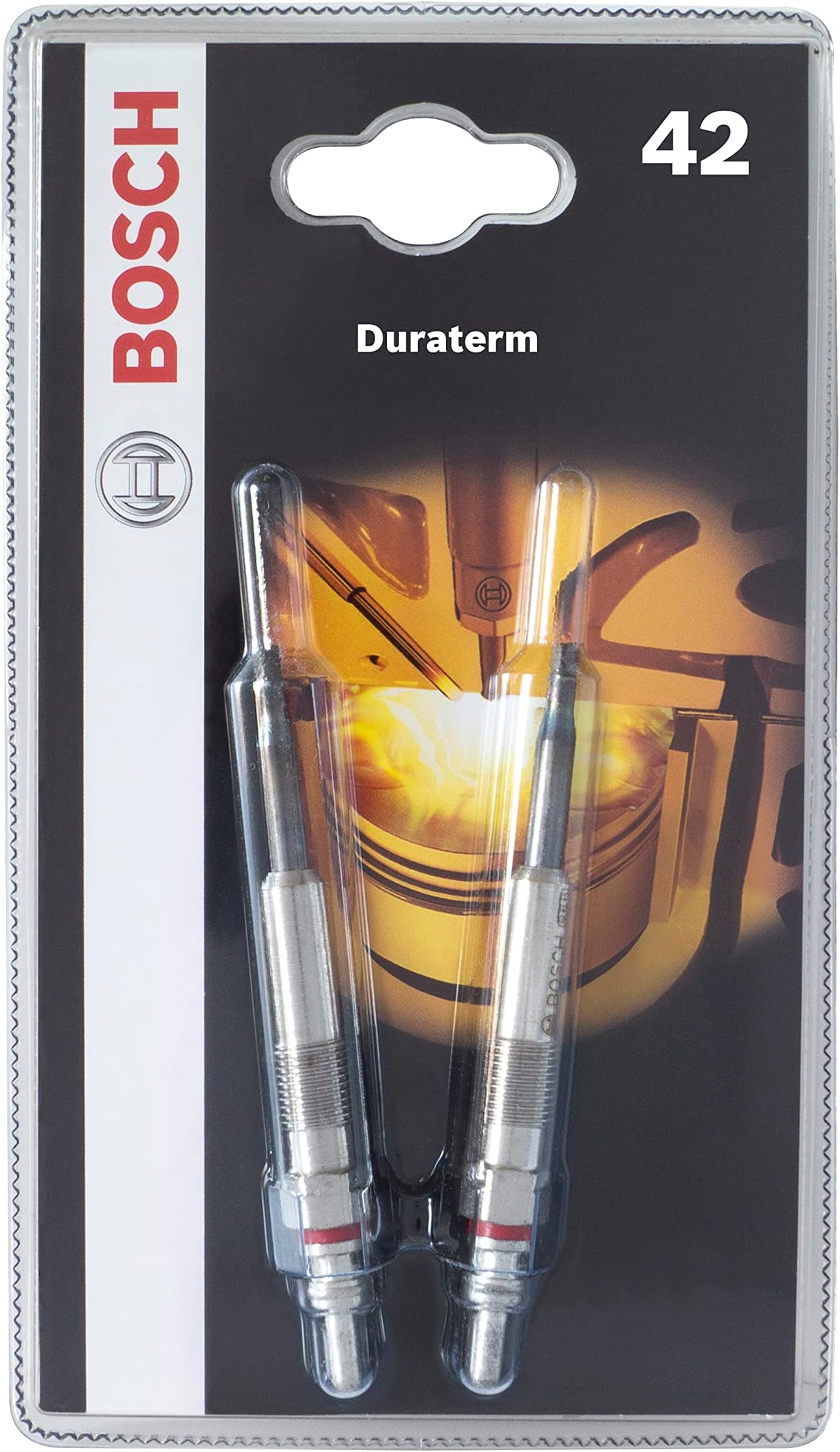 Bosch 0250402901 (42) - Glow plug Duraterm High Speed - Blister - pack of 2 - for Diesel Engine Vehicles