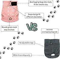Vista 6 de Pañales lavables para perras – Pañales reutilizables de primera calidad para perras en celo – Pañales para perras altamente absorbentes