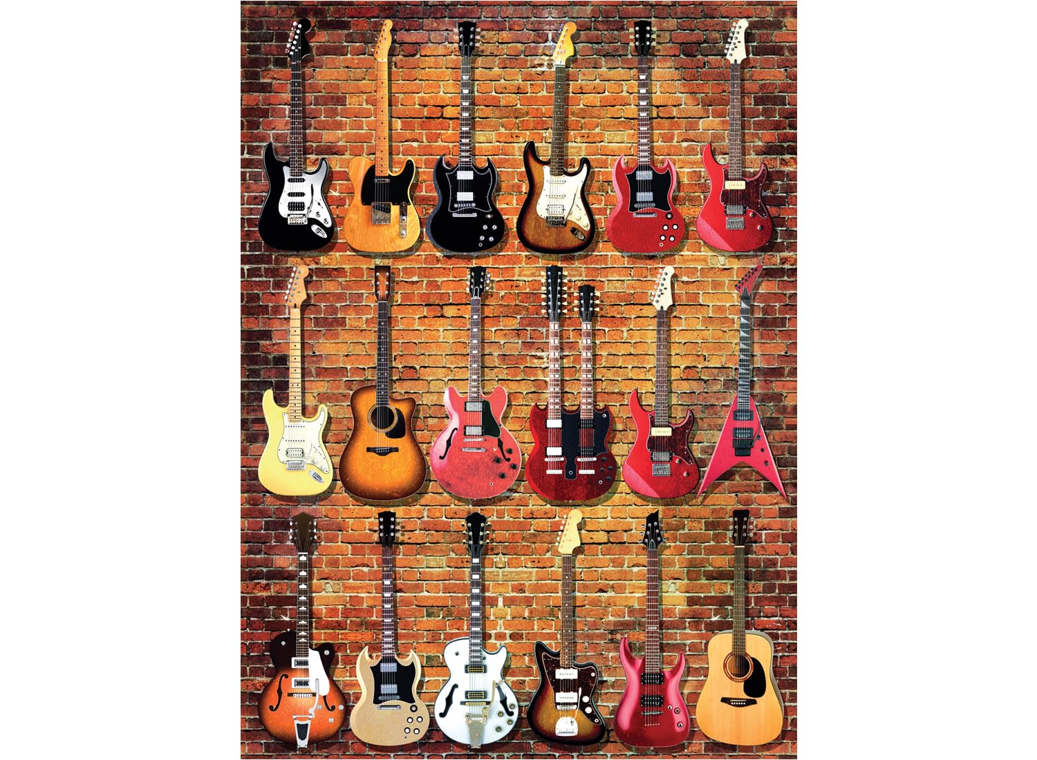 Puzzle - Guitar Collection, 1000 Piece Jigsaw Puzzle, 1116, Multicolor