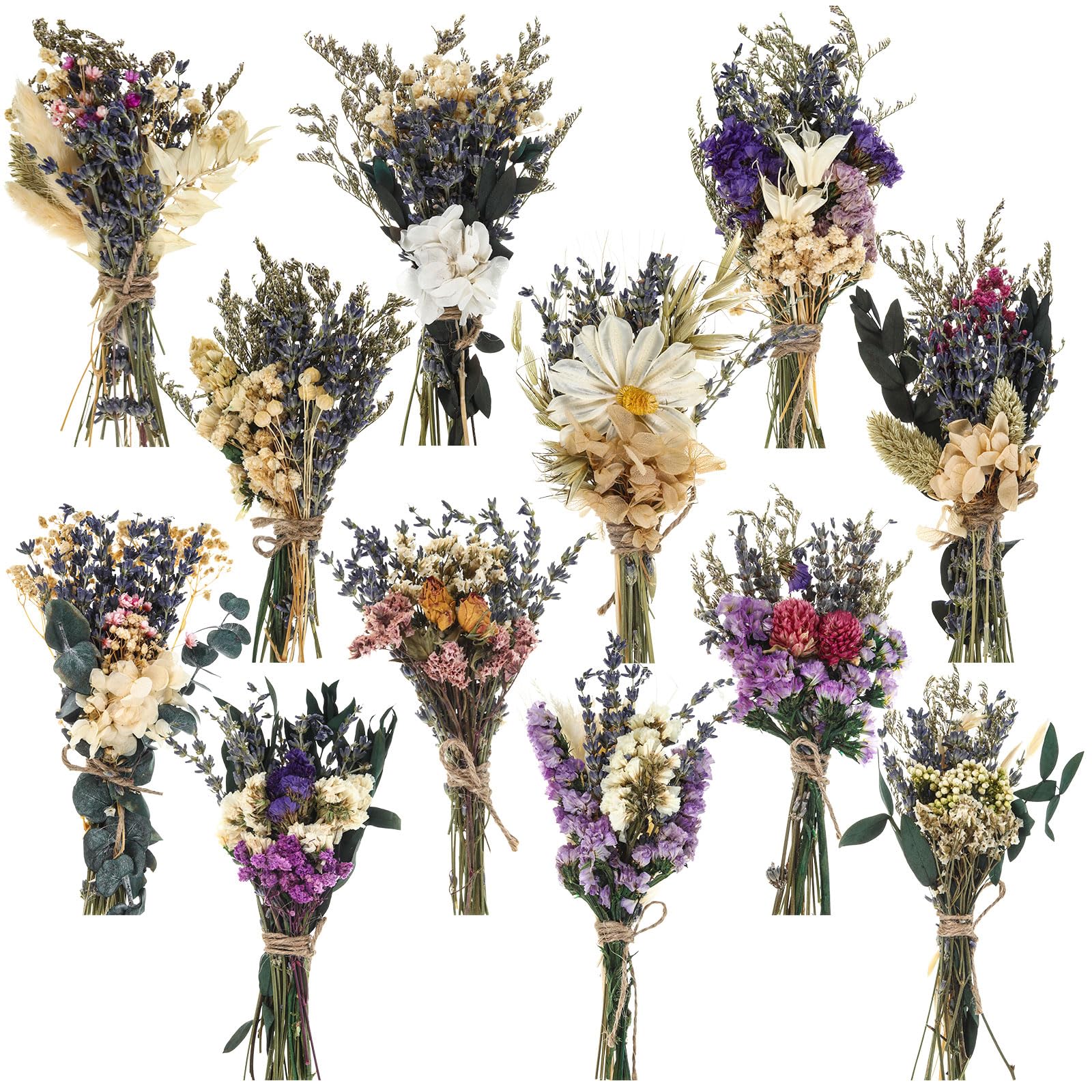 Photo 1 of Layhit 12 Pcs Mini Dried Flower Bouquet