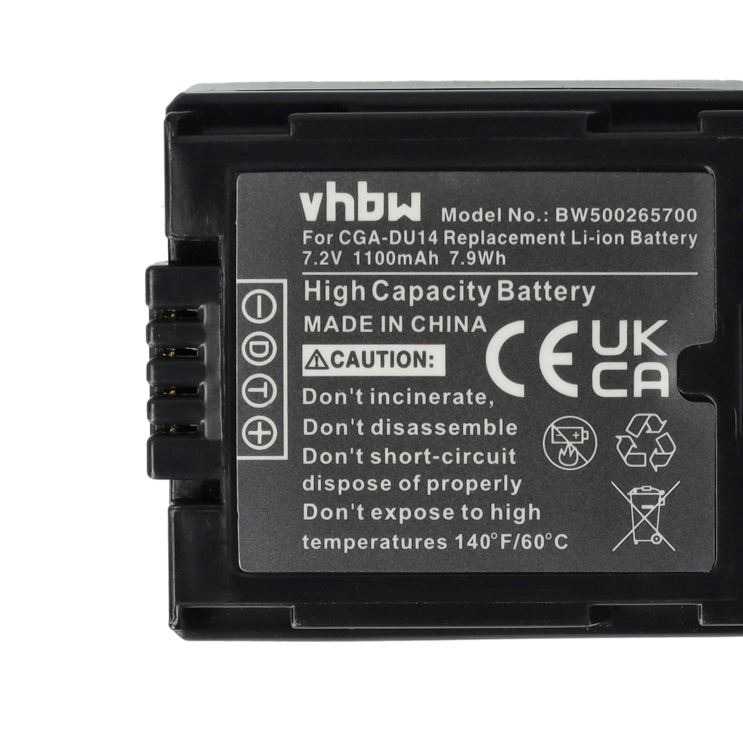 vhbw 3X Akku Ersatz für Panasonic CGR-DU06