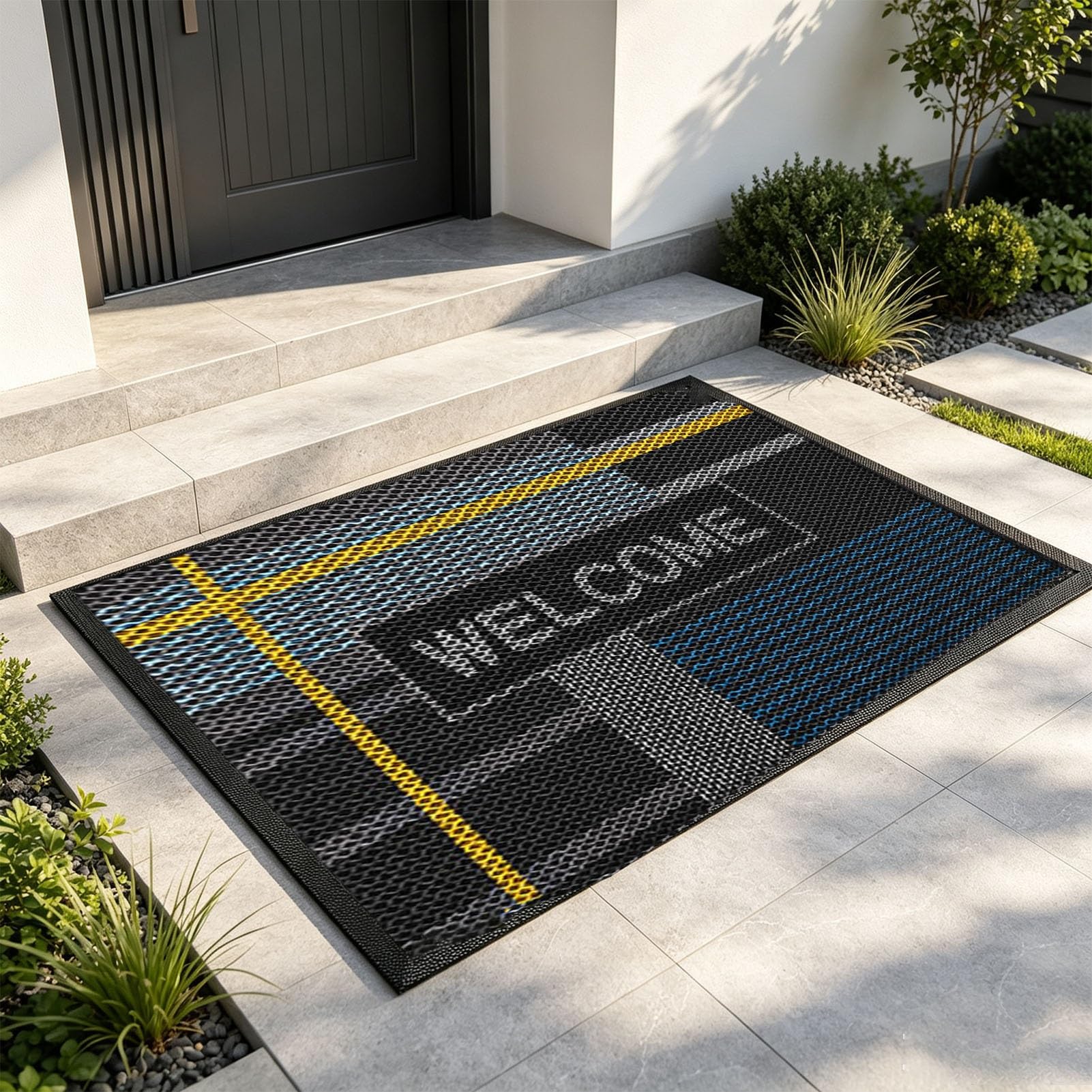 Outdoor Mat Felpudo Lavable prevent skidding Doormats Alfombra Pasillo | Jardines Particulares, Tiendas y Entradas A Patios(B,60x90cm/23.62x35.43″)