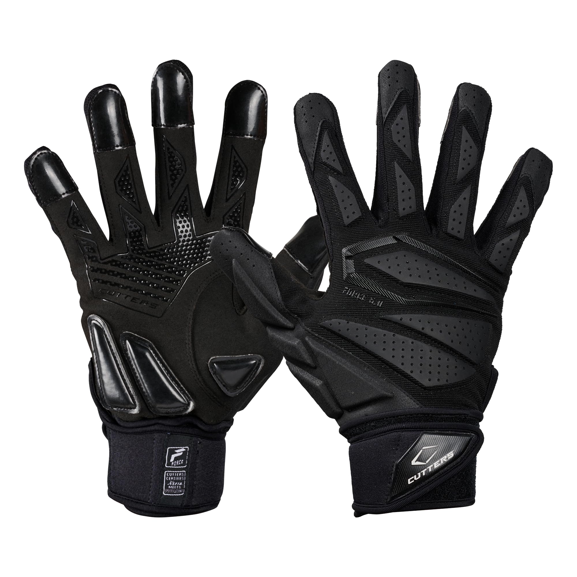 Cutters Force Padded Football Gloves for Lineman. Extra Grip. Adults