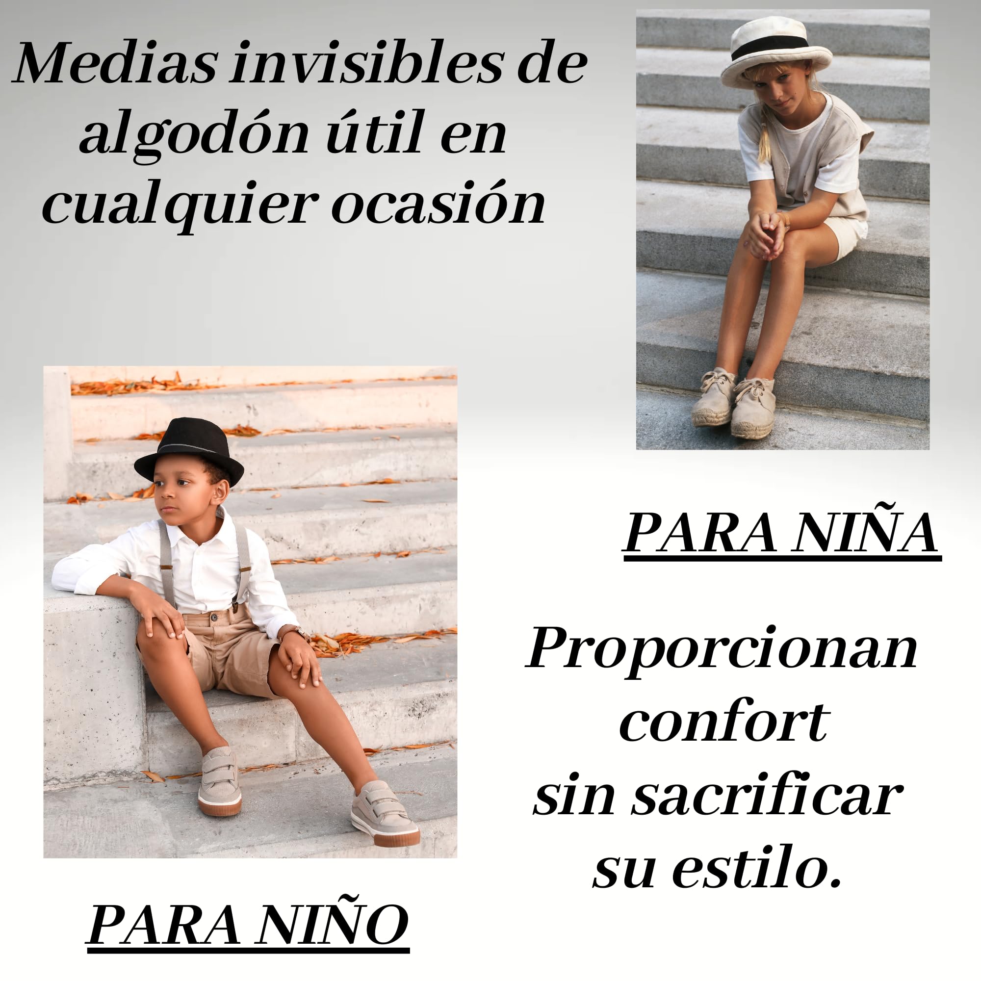 Calcetines invisibles niño/niña, de puro algodón calcetines cortos, medias transpirables suaves, antideslizantes-silicona para cualquier ocasión socks-pinkis-cortos-sport