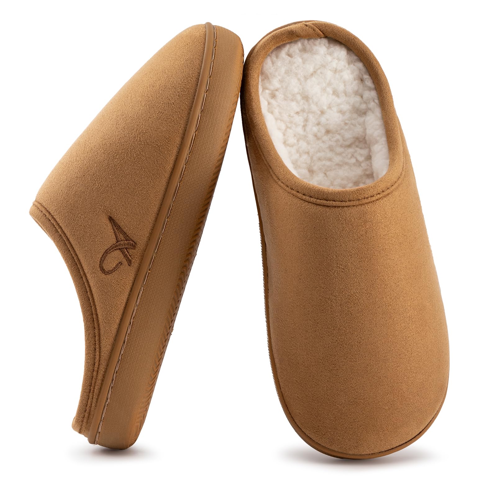 Athlefit Womens Fuzzy House Slippers Indoor Outdoor Warm Fluffy Slip-on Slide Slippers Shoes