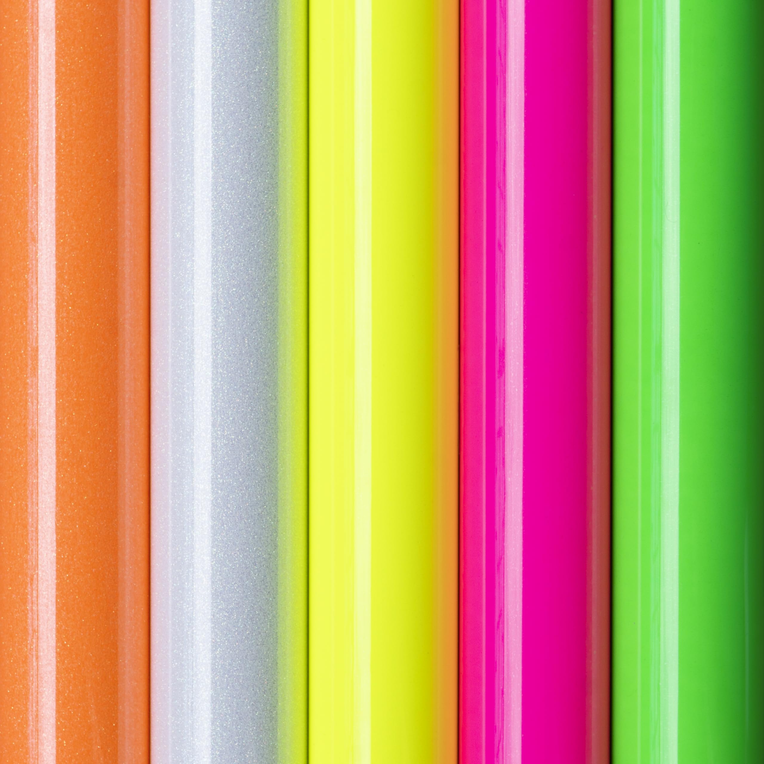 Siser Crafty Pocket Fluo - Thermotransfer-Vinyl zur Personalisierung von Stoffen, für alle Schneideplotter geeignet - Kit enthält 5 Rollen 30 x 50 cm in fluoreszierenden Farben