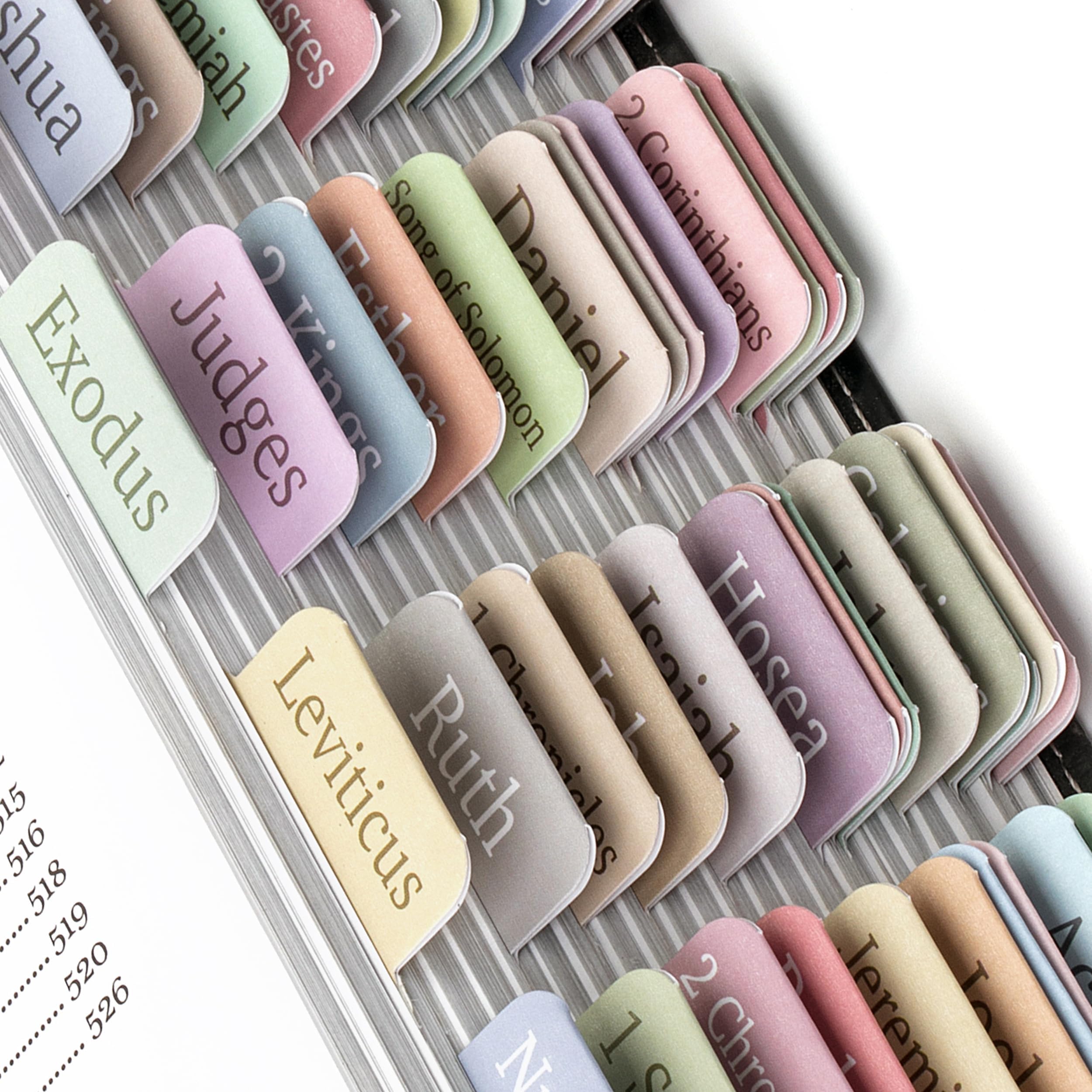 Mr. Pen- Bible Tabs, 75 Tabs, Minimal Morandi, Laminated Bible Tabs for Women and Men, Bible Tabs for Study Bible, Bible Index Tabs, Bible Book Tabs, Bible Labels Tabs, Mr Pen Bible Tabs