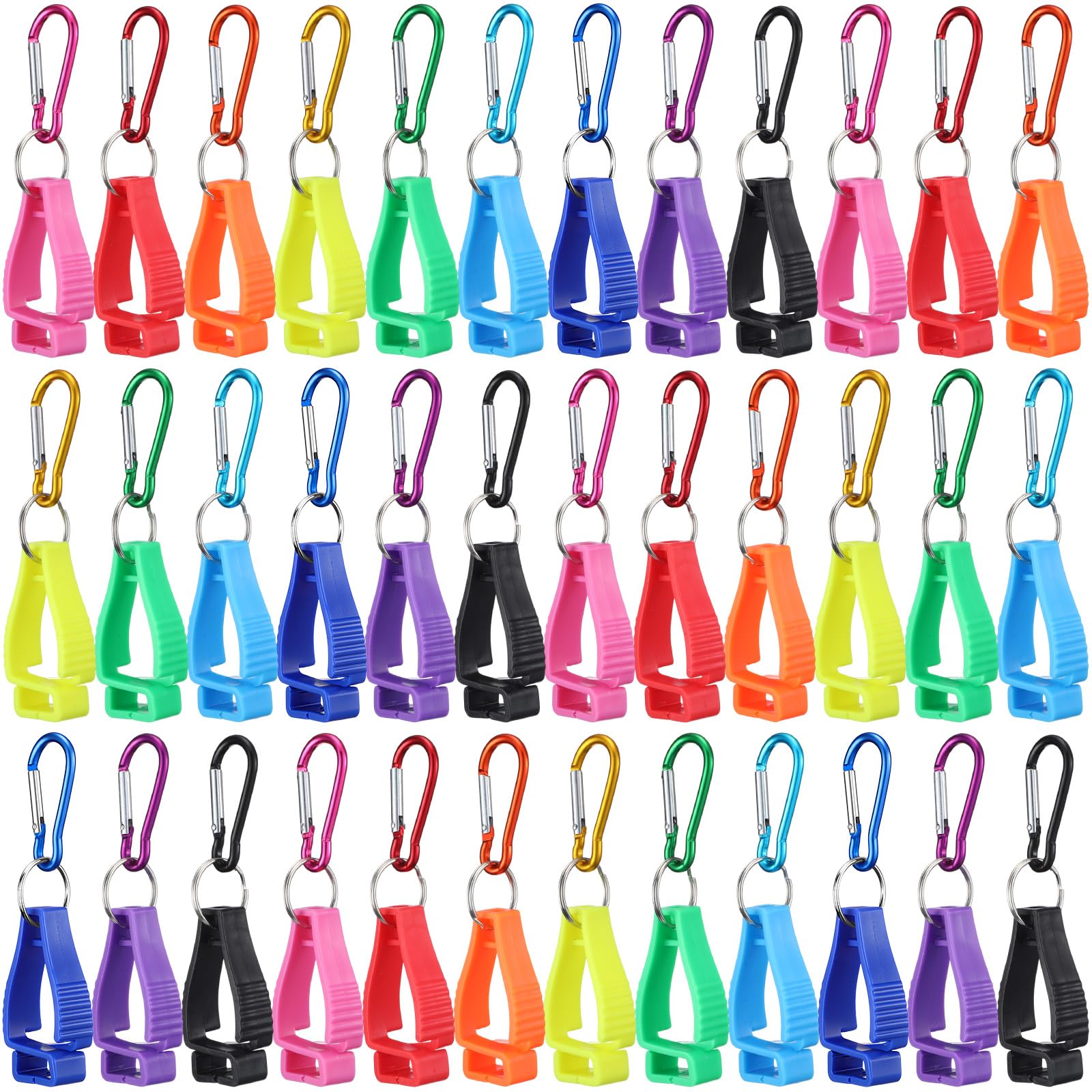 Leinuosen 36 Pcs Multicolored Glove Clips for Work, Glove Holders Bulk