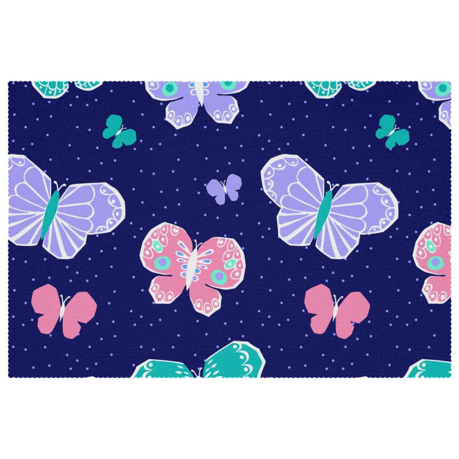 Set de table papillon rose pastel antidérapant lot de 6 pièces de 30x45 cm