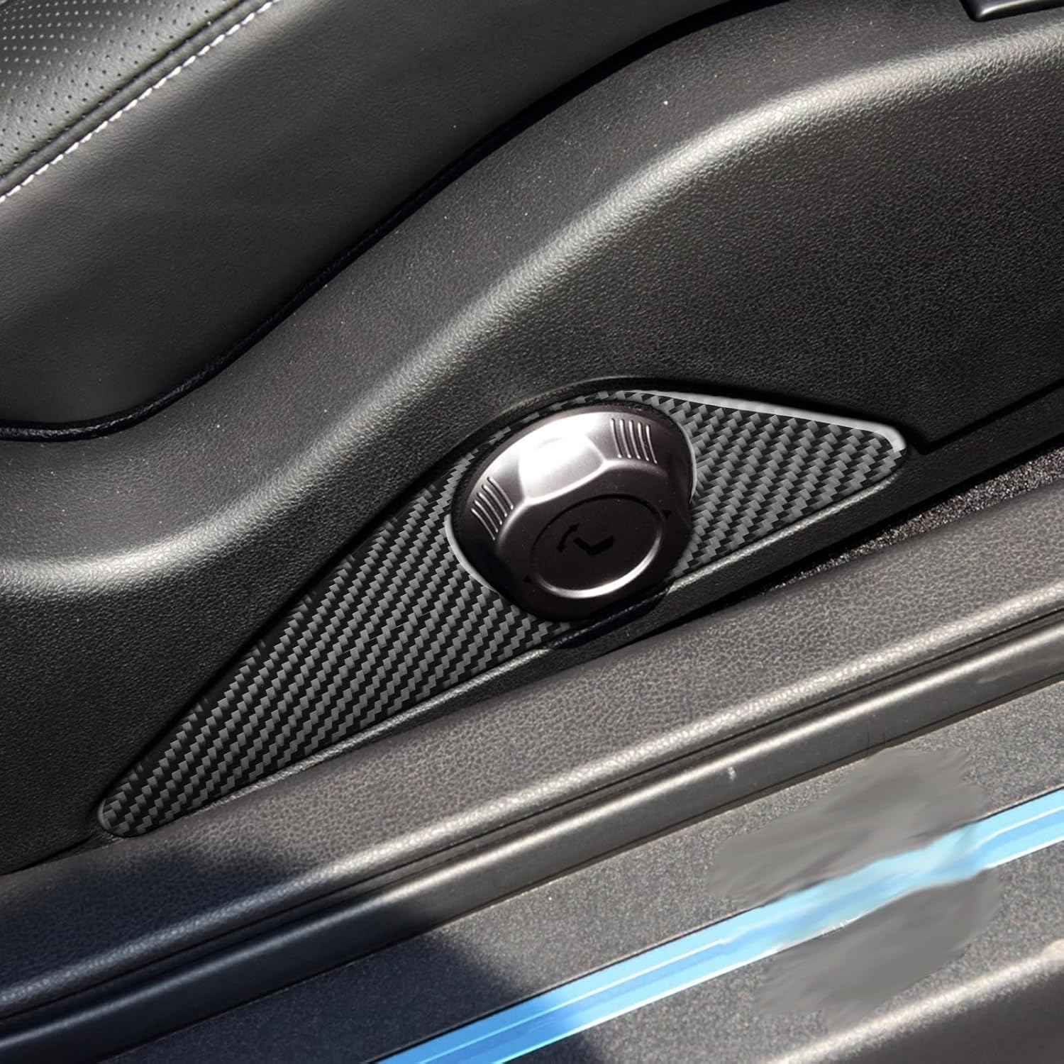Car Seat Adjustment Switch 2pcs Decals Carbon Fiber Accessories Compatible with Nissan GT-R R35 2008 2009 2010 2011 2012 2013 2014 2015 2016