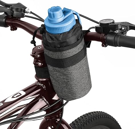Accmor Insulated Bike Water Bottle Holders - Keeps Bottle Cool or Warm, Universal Fit for Kids, Mountain, Cruiser, Road Bikes - Black