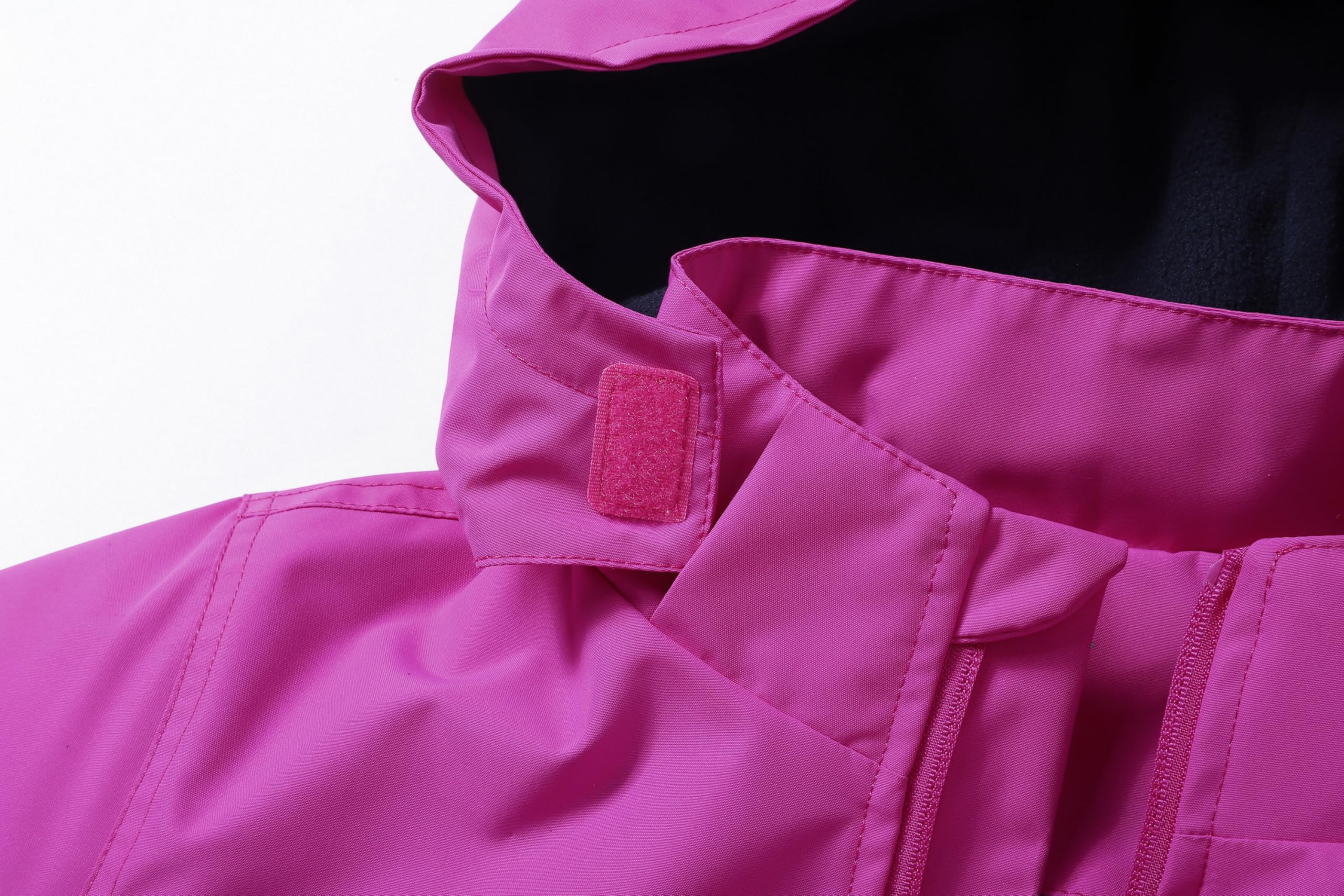 Veste coupe-vent à capuche pour garçons et filles, manteau de pluie doublé en polaire pour enfants, 5-16 ans