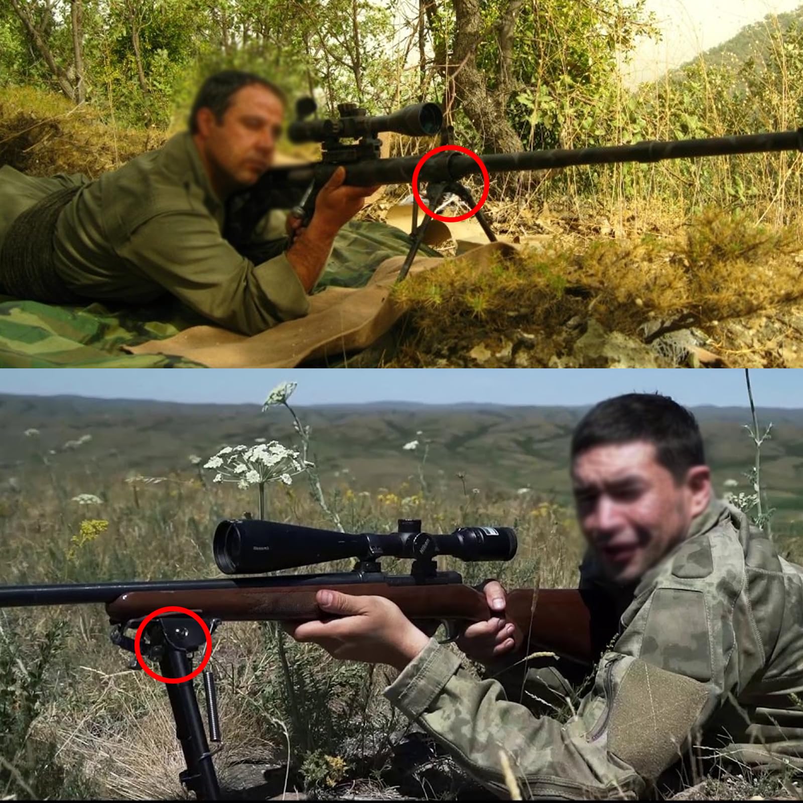 Bipiede Per Carabina,Panca Per Tiro Con Fucile Girevole A 360 Gradi Bipiede,Rifle Bipod Bipiede Utilizzato Per Il Supporto Del Fucile,Metallo Alluminio Rest Per Carabina