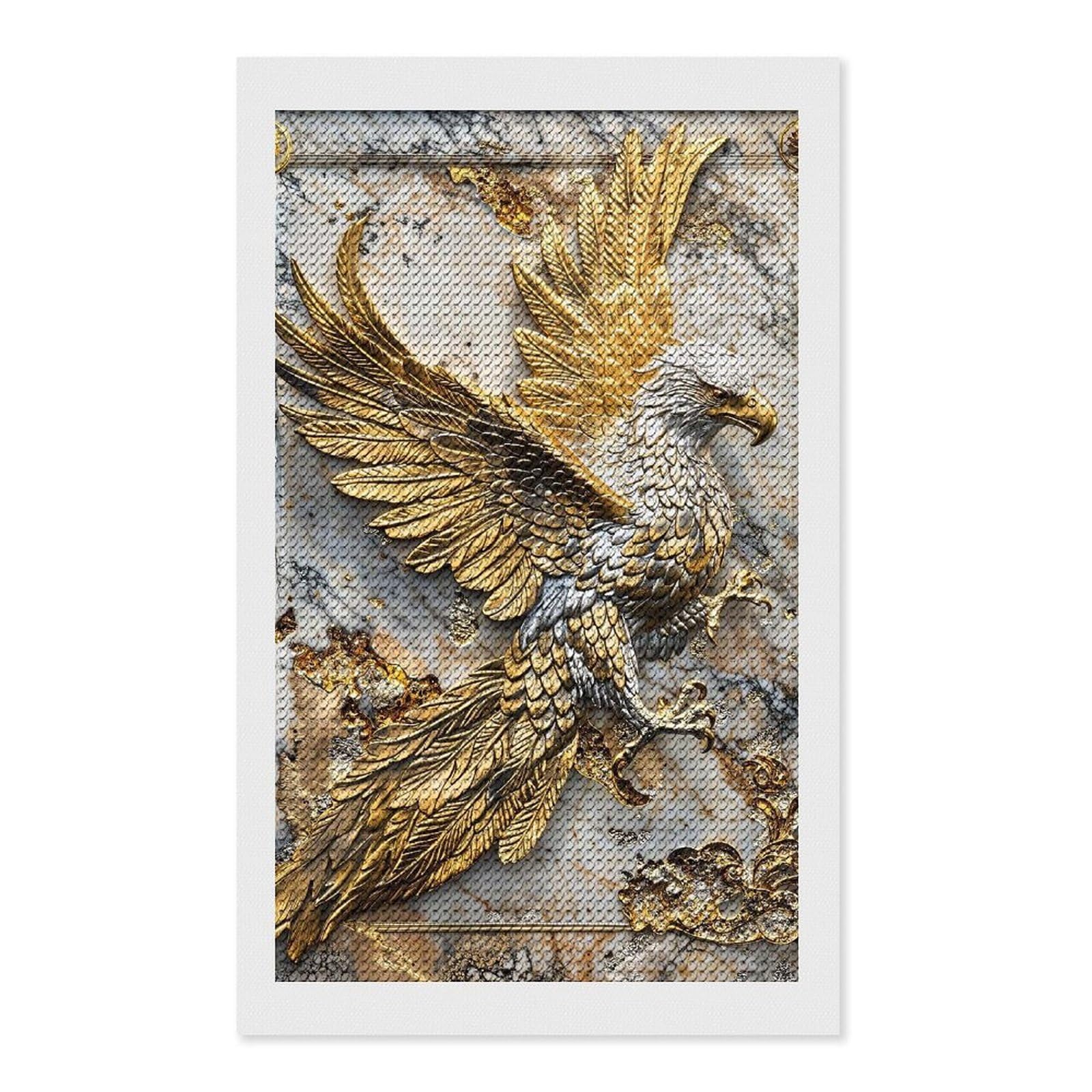Junmoney Majestic Eagle Elegance Diamond Painting Kit 12"x20", for Women, Simple to Start, Bedroom Decor, Christmas Gift, Good for Quiet Evenings