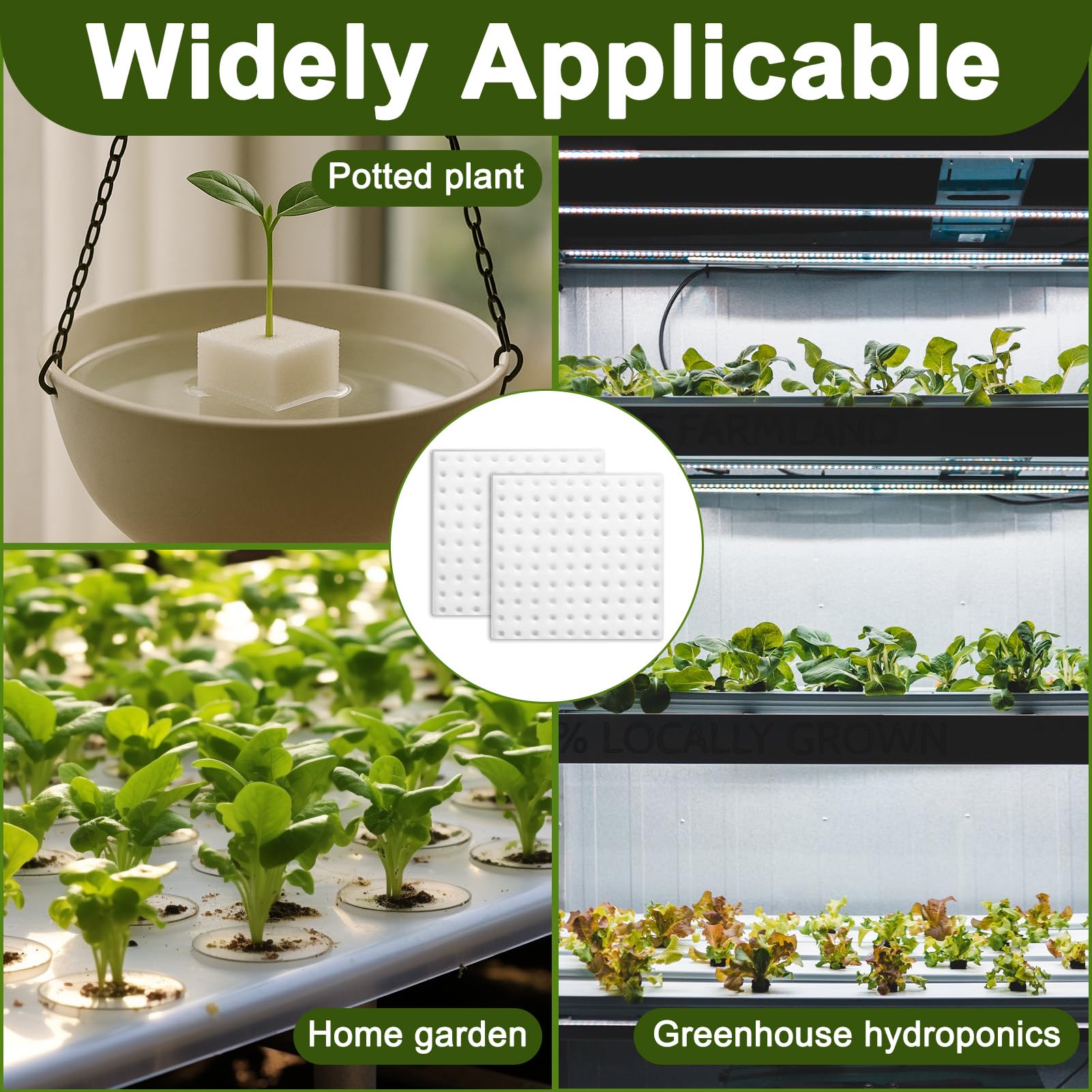 200 Piezas Esponja Hidropónica 25 * 25 * 25mm, Esponjas Plántulas Invernadero Plantar Herramientas de Jardinería Esponjas Cuadradas para Esquejes Agrícolas Siembra y Trasplante de Hortalizas(Blanco)