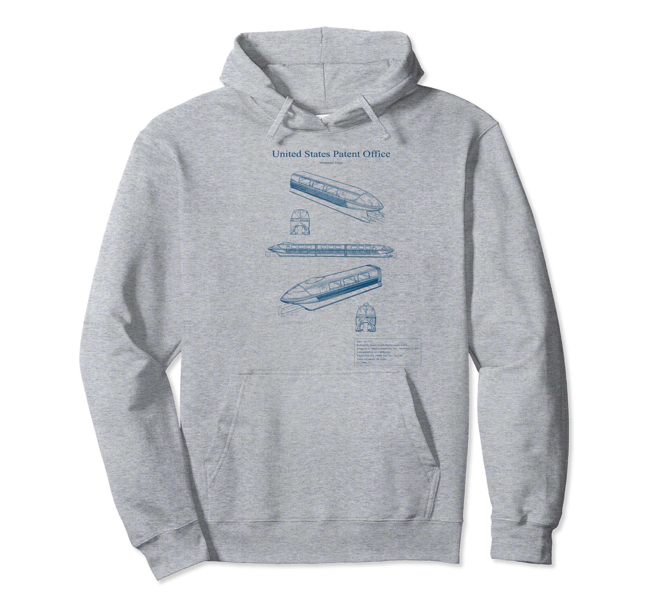 MonoShirtMonorail Blue Print Tee Pullover Hoodie