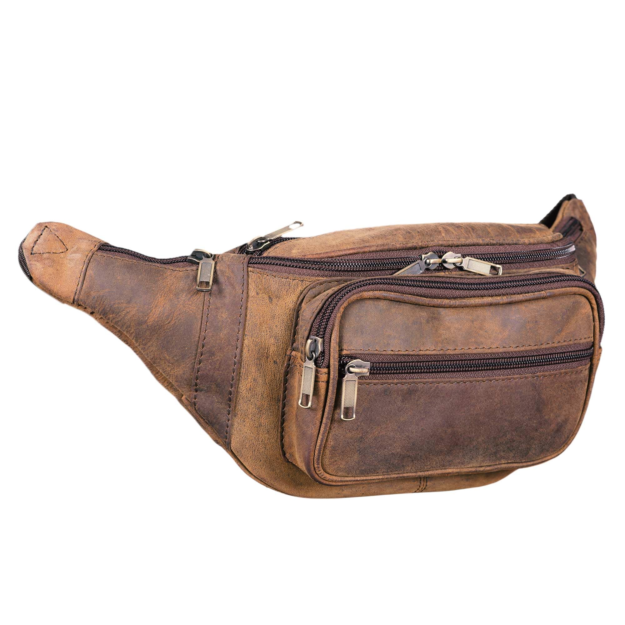 STILORD Maverick Leder Bauchtasche Gürteltasche Umhängetasche Hüfttasche Kameratasche Handy Reise Festival Trekking Damen Herren weiches Leder Farbe:schwarz