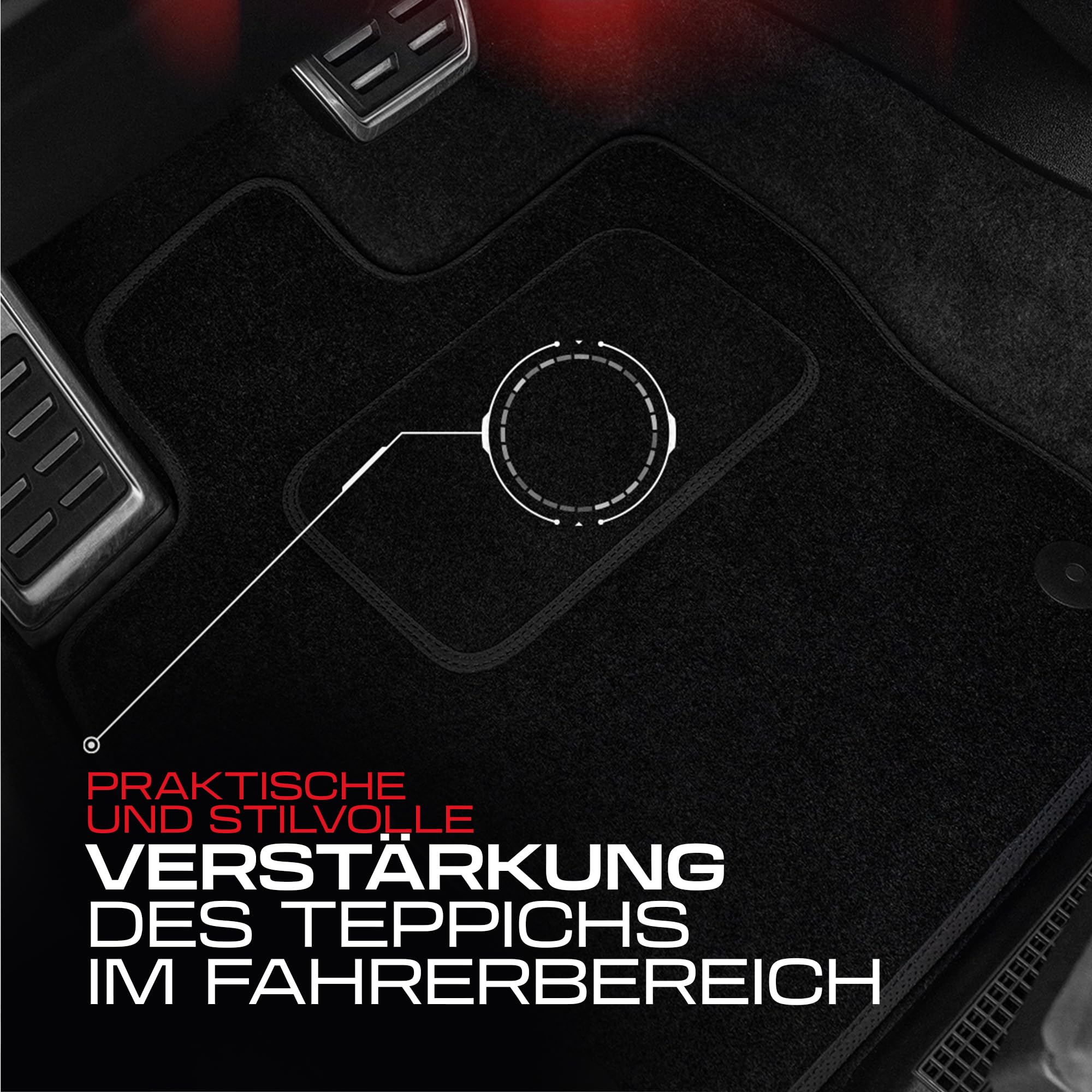 Set di tappetini anteriori in velluto per Audi A3 8 V (2012-2019) – 2 pezzi – su misura