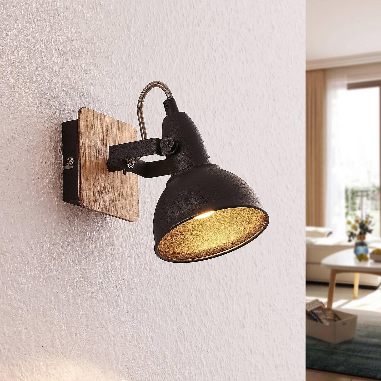 Lindby Spot Aylis à intensité variable (Modern, Industriel) en Marron Métal e. a. pour Salon & Salle manger (1 lampe,à E14) Lampe encastrable plafonnier applique