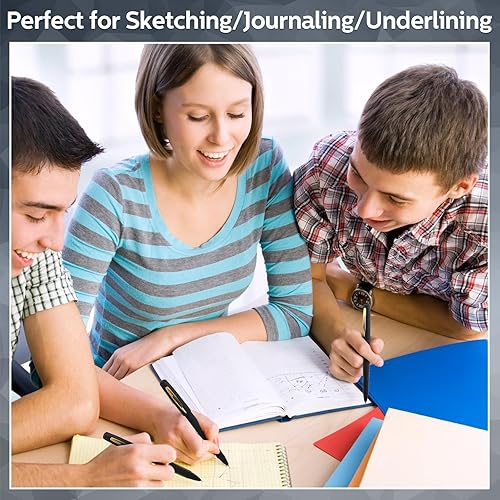 Miniatura 6 de Outus 150 bolígrafos de tinta de gel negra a granel de 0.020 in, bolígrafo negro a granel de punta ultra fina, bolígrafos de gel para oficina,