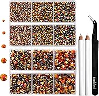 Vista 6 de 6736 piezas de diamantes de imitación termoadhesivos con parte trasera plana, diamantes de imitación AB transparentes para manualidades y ropa, 5