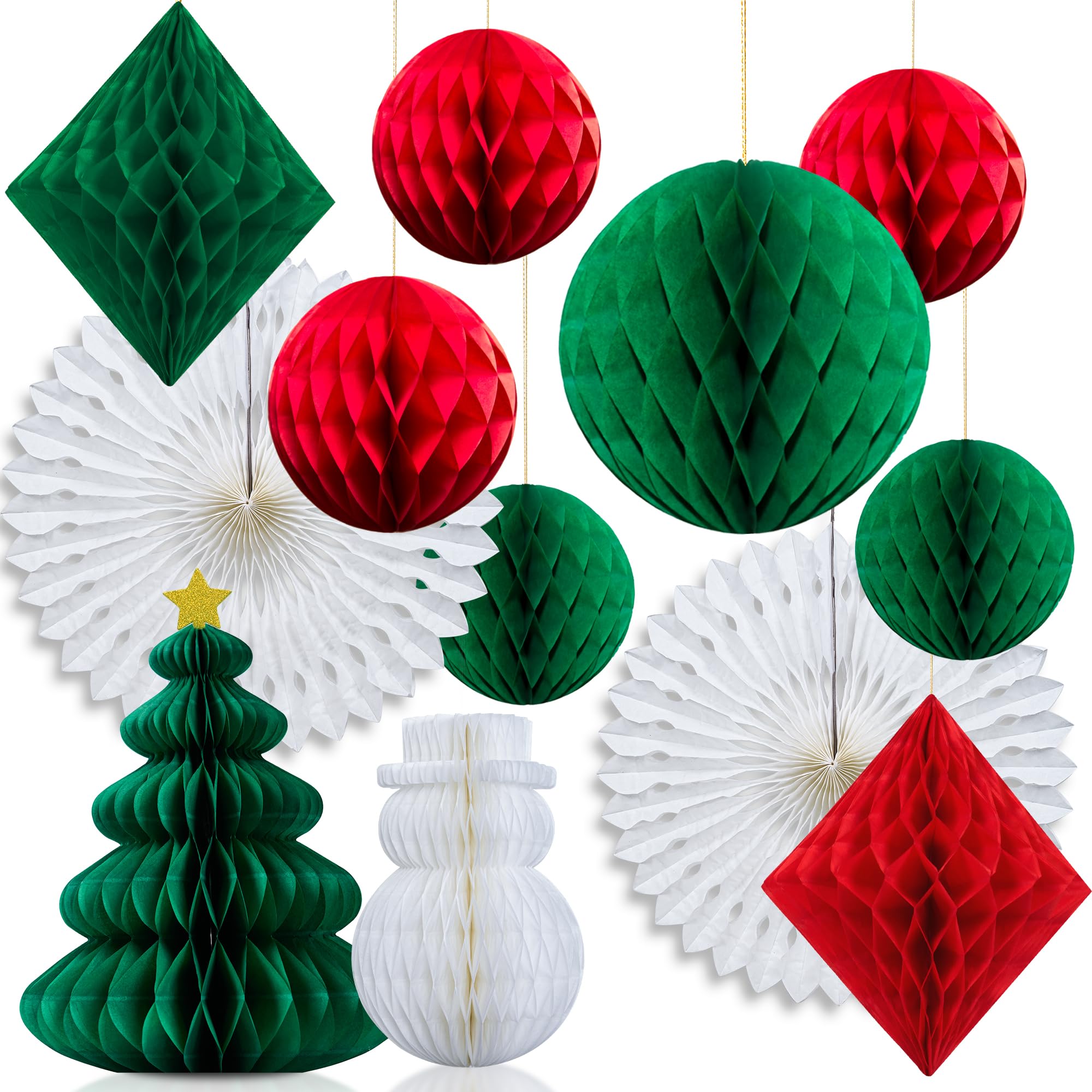 Décorations de Noël 3D nid d'abeille pour illuminer le salon en famille