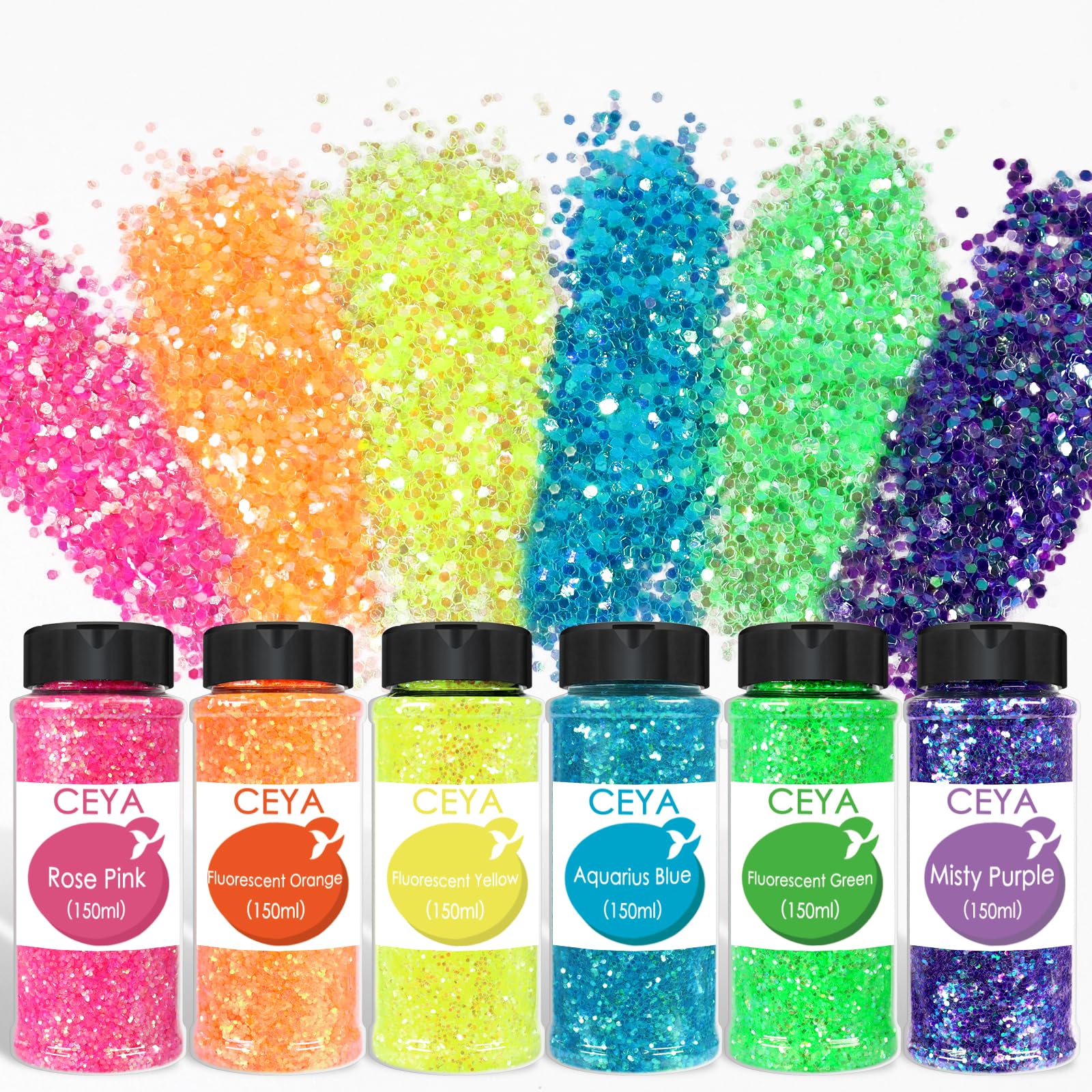 【値下】GLITTER ＆GLAMOROUS まとめ売り Amazon.com: Ceya Bulk Chunky Glitter 6 Assorted Colors, 4.23OZ