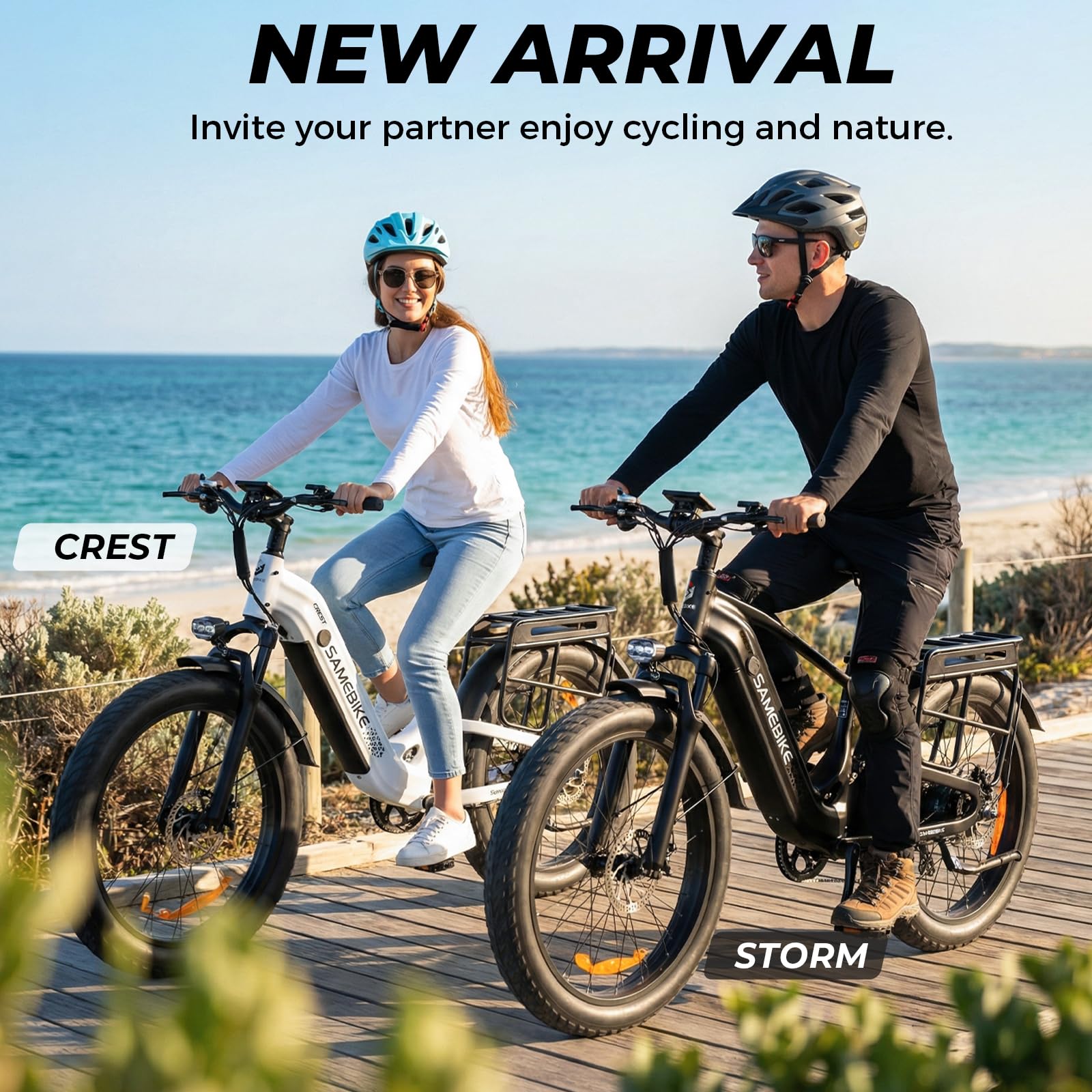 SAMEBIKE 26"*4.0 Fat E-Bike Herren Damen mit 250W Motor, 48V/20A Mountainbike Elektrofahrräder E-Fahrrad mit 8-Gang-Getriebe, LCD-Display, Doppelte Stoßdämpfung Elektrofahrrad für Erwachsene IP54