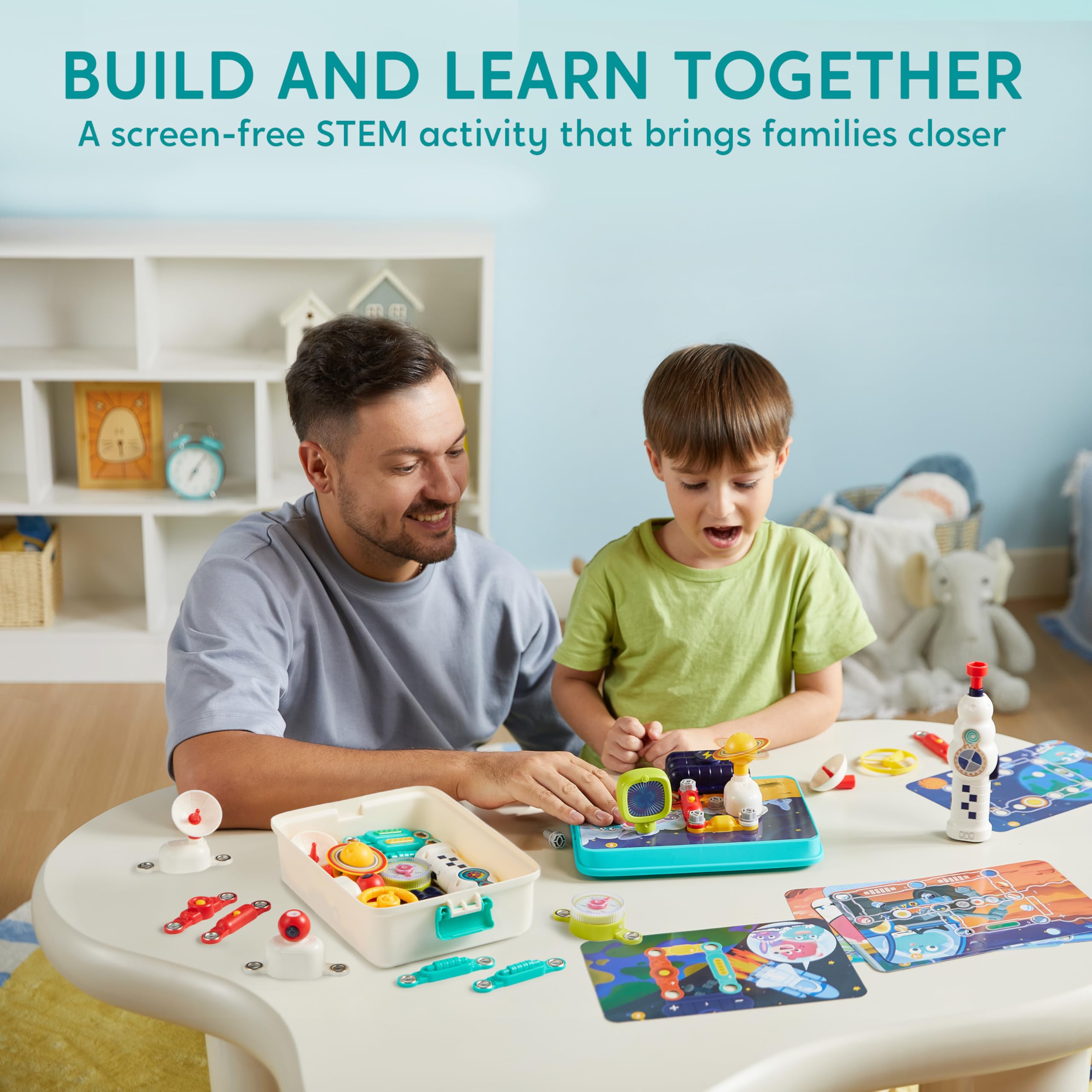 Klever Kits Circuitos espaciales para niños, experimentos científicos de física, kit de placa de circuito, juguete educativo para la escuela y la familia, regalo para niños y niñas a partir de 6 años.