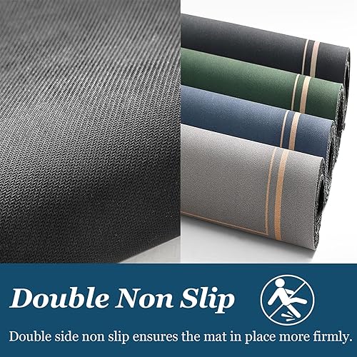 Miniatura 3 de Insun Modernas alfombras de baño absorbentes de agua, de secado rápido, antideslizantes, planas y delgadas para debajo de la puerta, lavables,