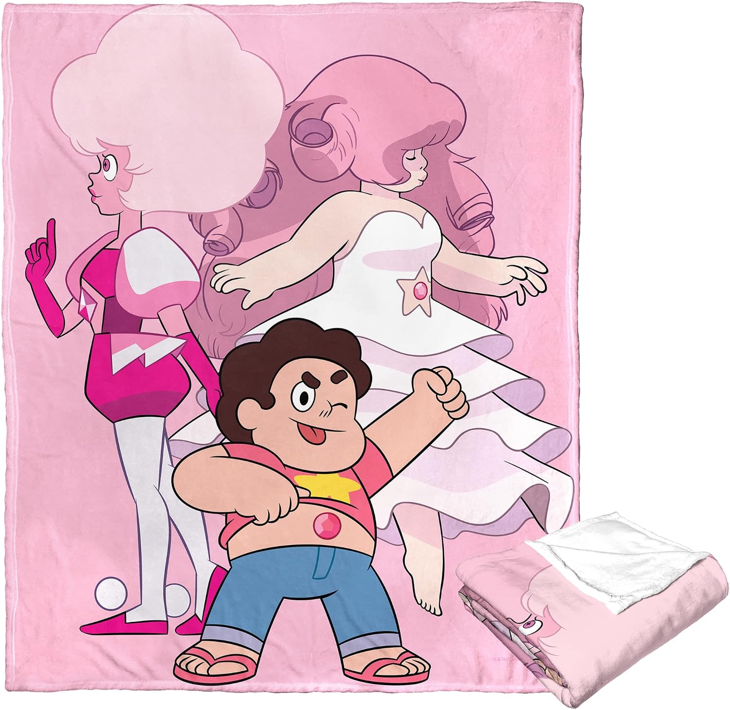 Northwest Steven Universe Silk Touch Throw Blanket, 50" x 60", Three Stages of Pink