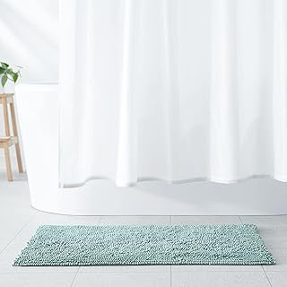 Amazon Basics Bathroom Rugs, Extra Soft Absorbent Shag Bath Rugs, Non-Slip, Quick Drying, Machine Washable, Plush Comfort for Bathroom Floor, Tub and Shower, 21
