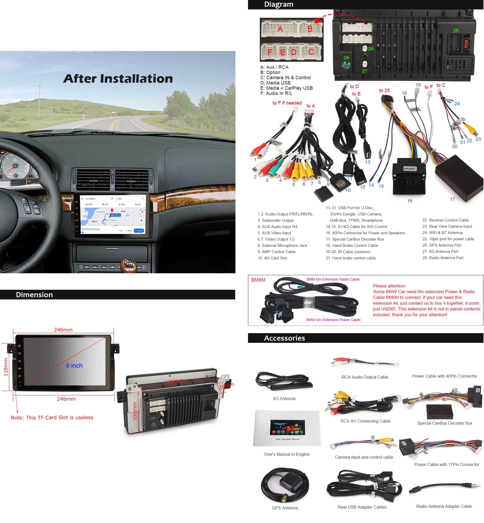 8 cœurs Android 14 Autoradio GPS pour BMW Série 3 M3 E46 318 320 Rover 75 MG ZT Écran Tactile Bluetooth CarPlay Dab+ FM Radio DSP WiFi Canbus (Peut être mis à Niveau vers Android 14)