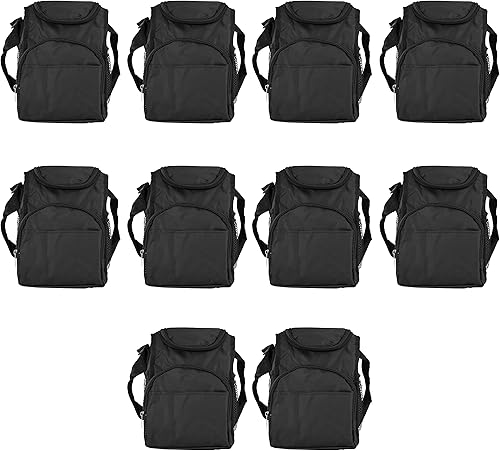 DISCOUNT PROMOS Juego de 10 bolsas de almuerzo multiusos con cremallera, paquete a granel, soporte para comidas, perfectas para el trabajo, camping