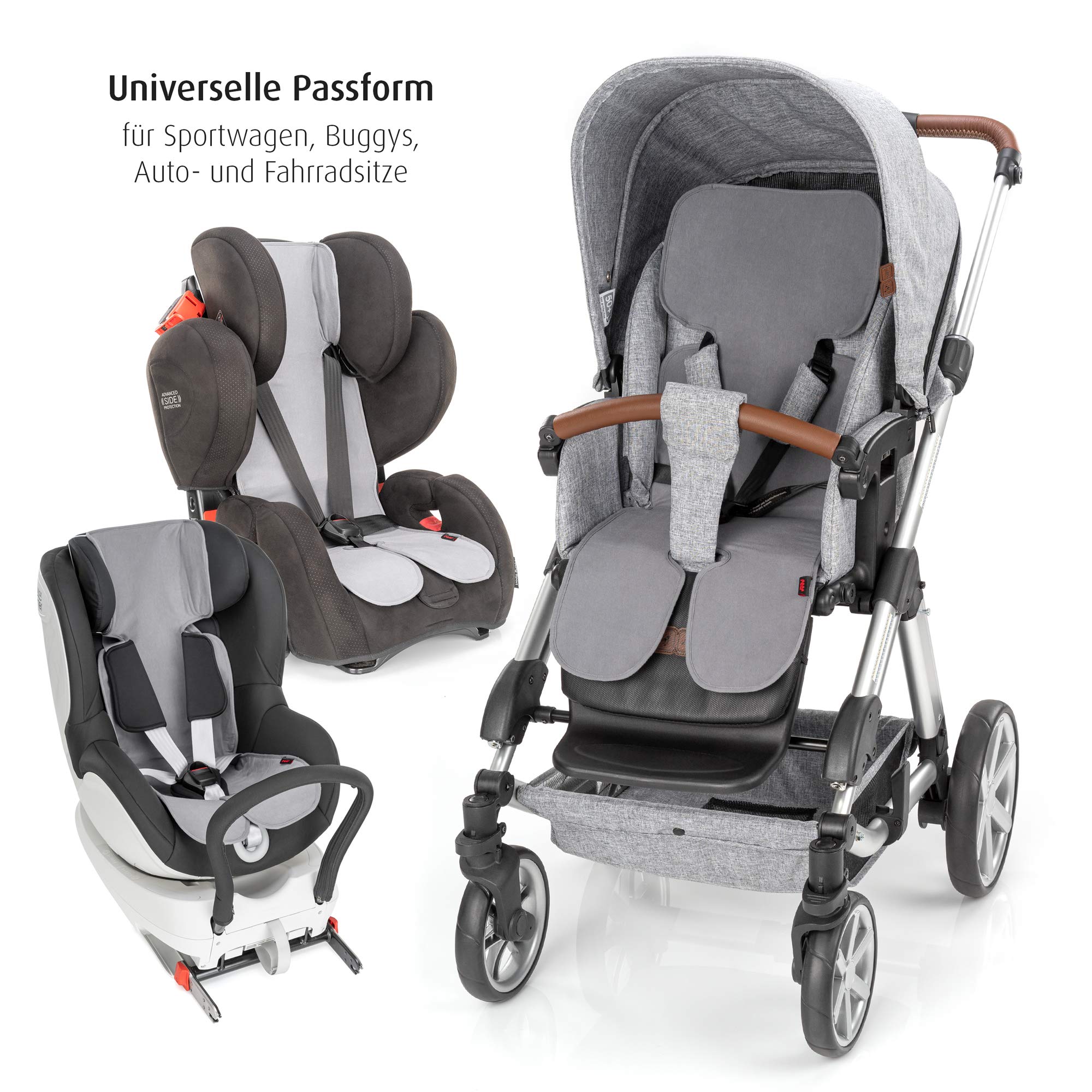 Reer 86131 TravelKid Breeze atmungsaktive Sitzauflage für Kinderwagen, Buggy, Autositz, Fahrradsitz und co