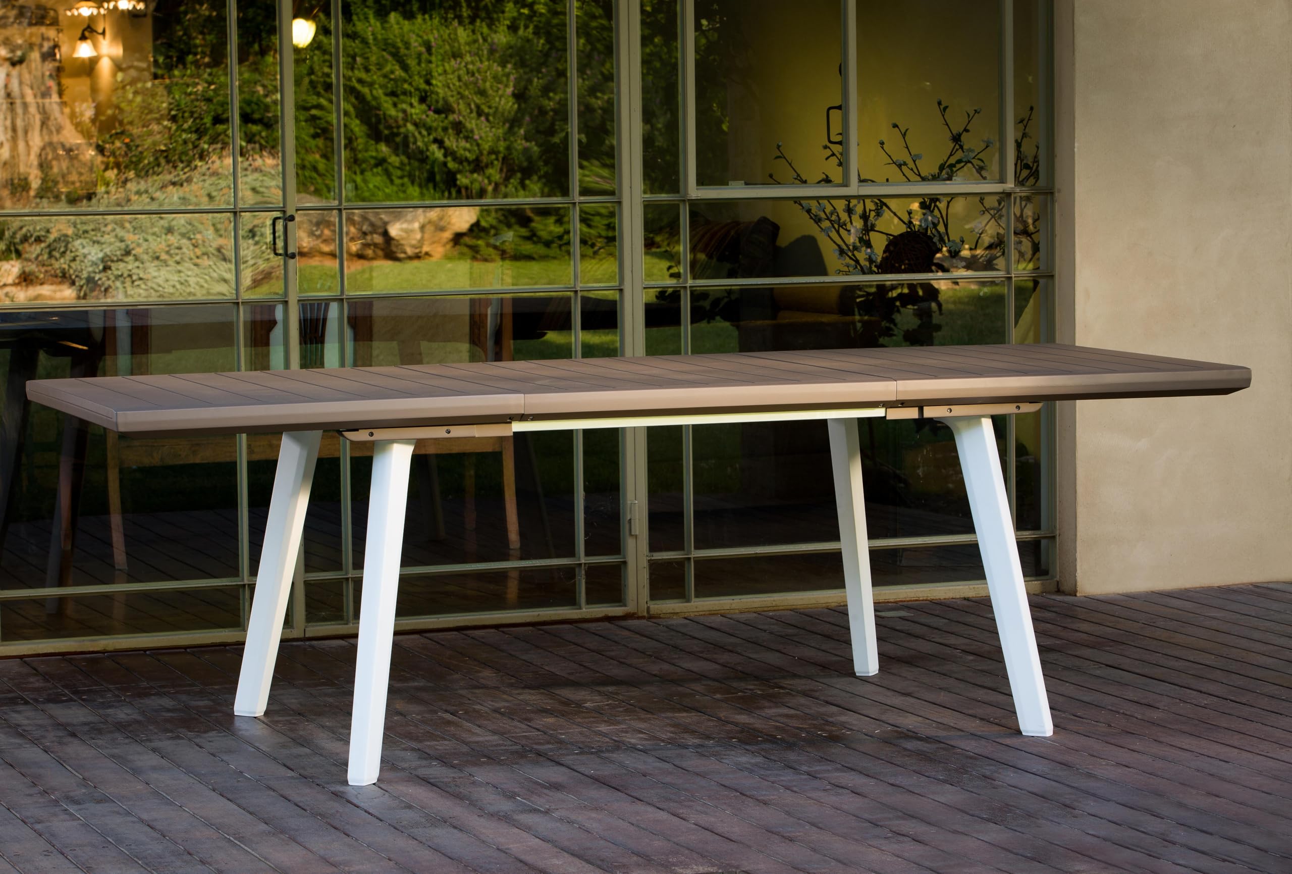 Keter Harmony Tavolo allungabile, Legno, Marrone, 100x160x75 cm