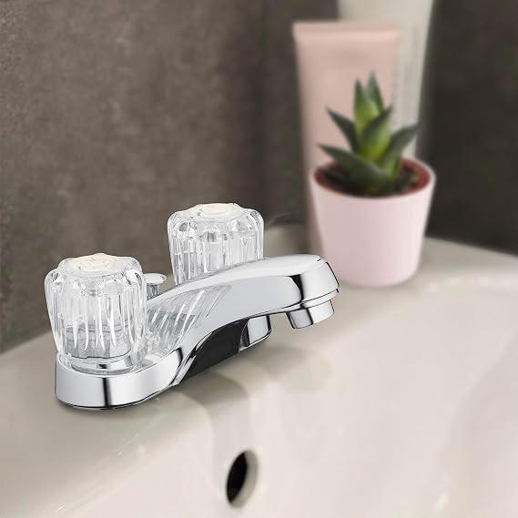 Aqua Vista 10-B421-AV Two Handle Bathroom Faucet, Polished Chrome