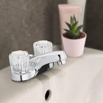 Aqua Vista 10-B421-AV Two Handle Bathroom Faucet, Polished Chrome