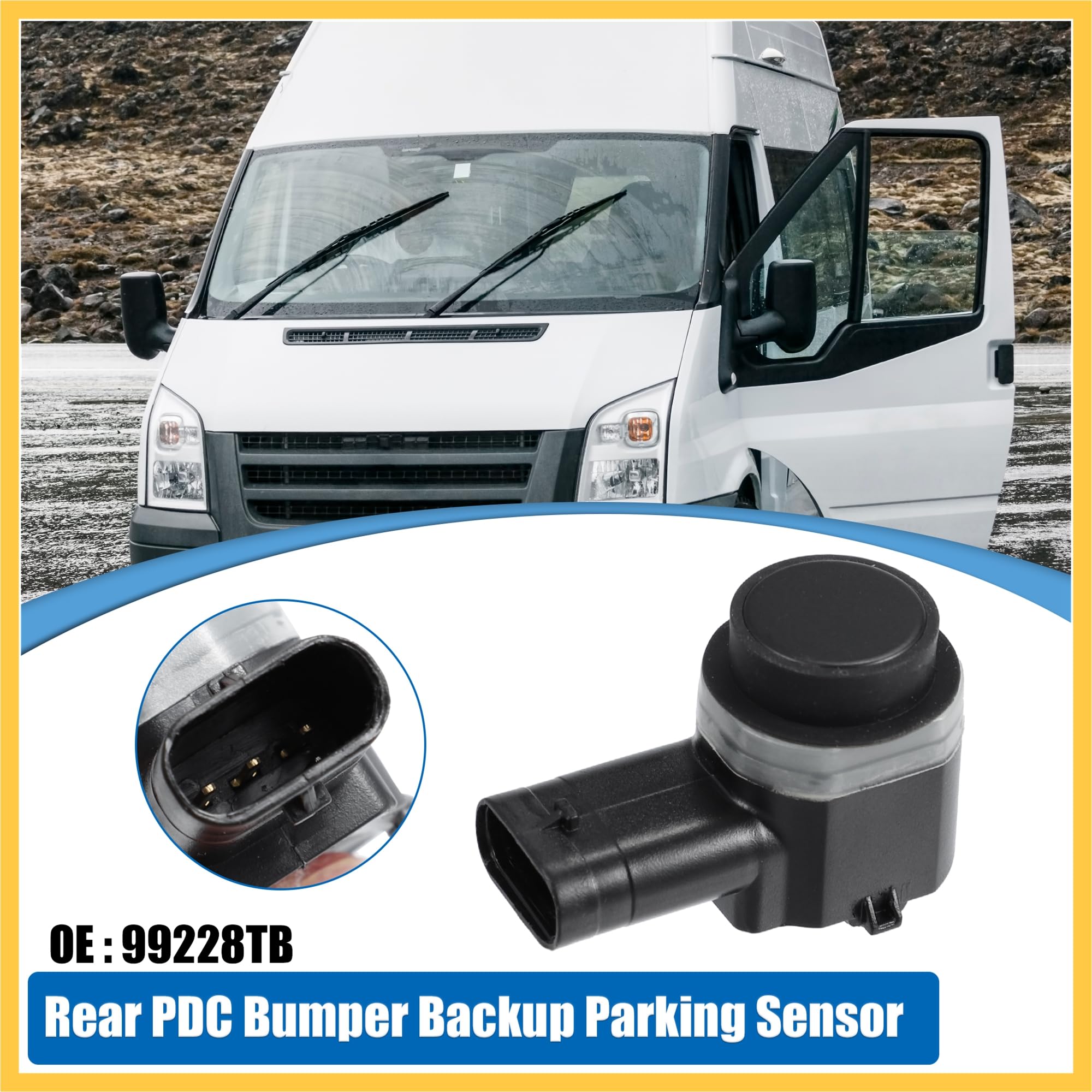 REPAIROCK 2pcs Rear Bumper Backup Parking Sensor for Transit T150 2015-2019 99228TB Auto Replacement Parts