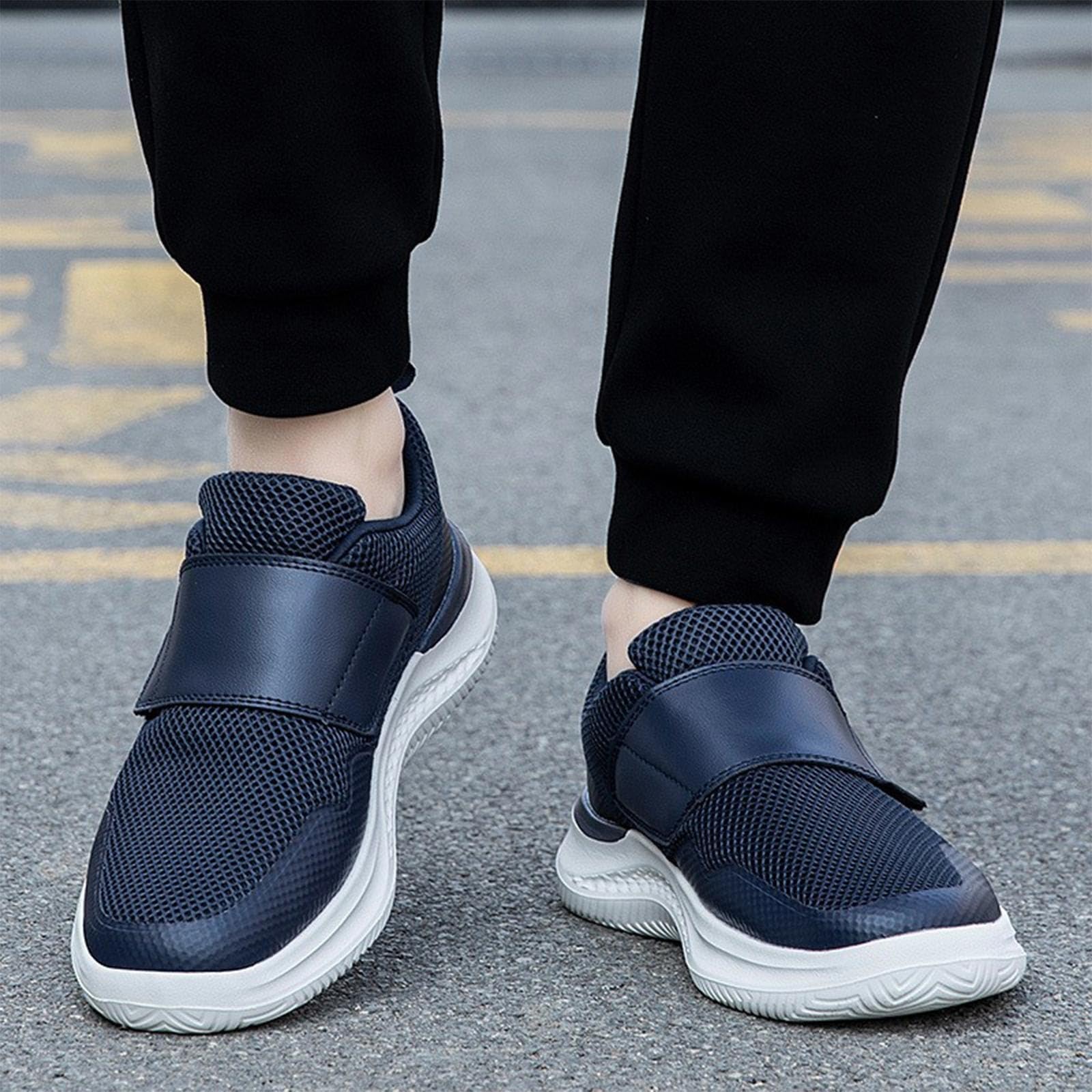 Generisch Chaussures de randonnée extra larges et respirantes pour les personnes âgées de grande et grande taille. Chaussures orthopédiques antidérapantes confortables avec semelle rembourrée pour