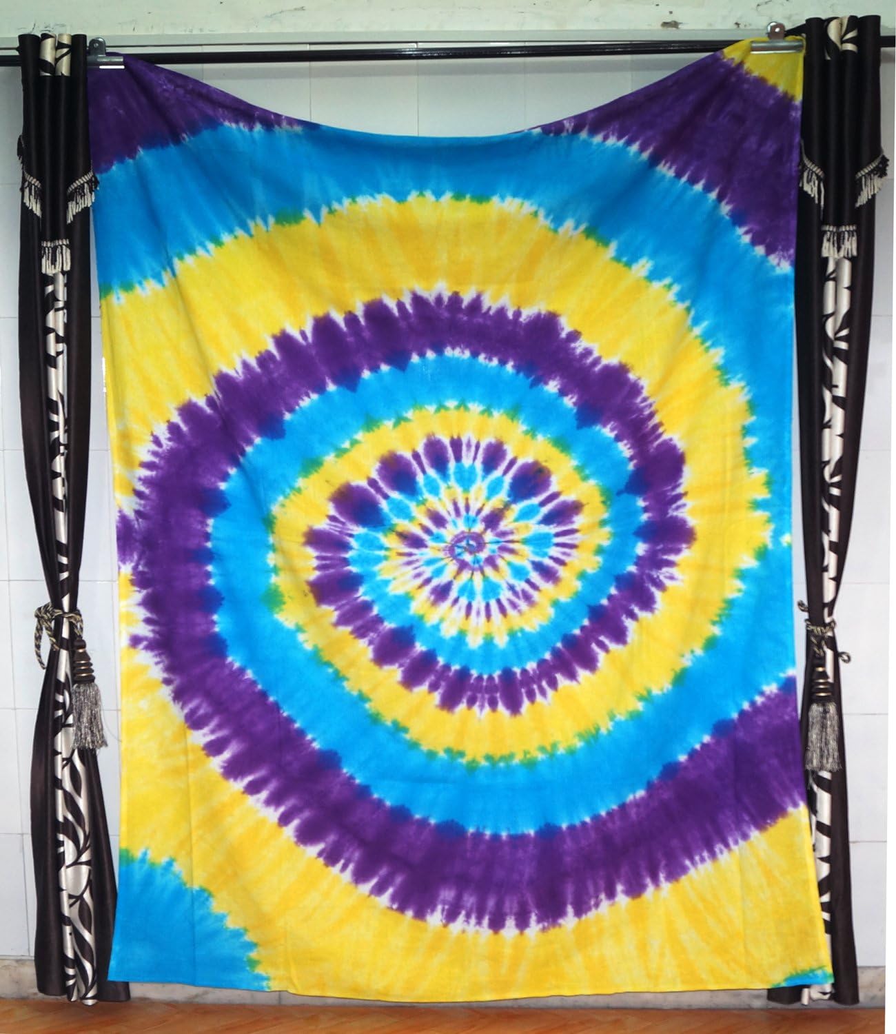 Indian Tapestry Wall hangings Twin size Tie Dye Bedspread