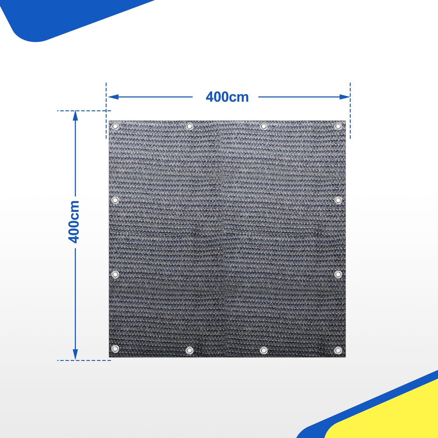 Alfombra para tienda de campaña 400x400cm, alfombrilla de camping al aire libre transpirable lavable antideslizante con 13 clavijas y bolsa de transporte, para caravana, autocaravana