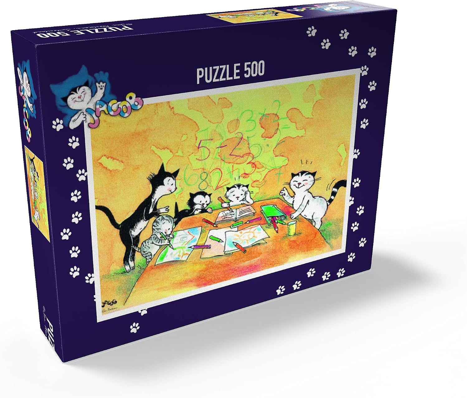 MyPuzzle Jacob The Cat - The Diligent - Premium 500 Piece Jigsaw Puzzle for Adults