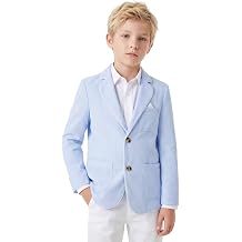LOLANTA Boys Seersucker Blazer Jacket Kids Lightweight Striped Blazers for Formal Casual Events Dress Outfits Tuxedo Suit