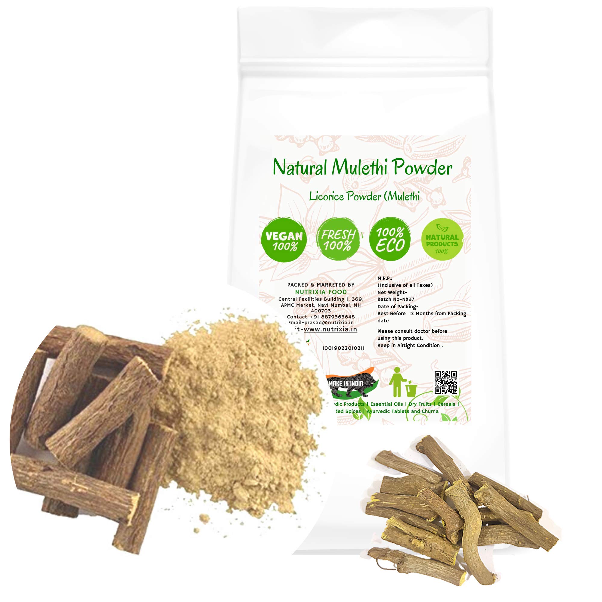 Mulethi Powder-Licorice Root Powder/Glycyrrhiza glabra/Muleti Powder (500 Gms)